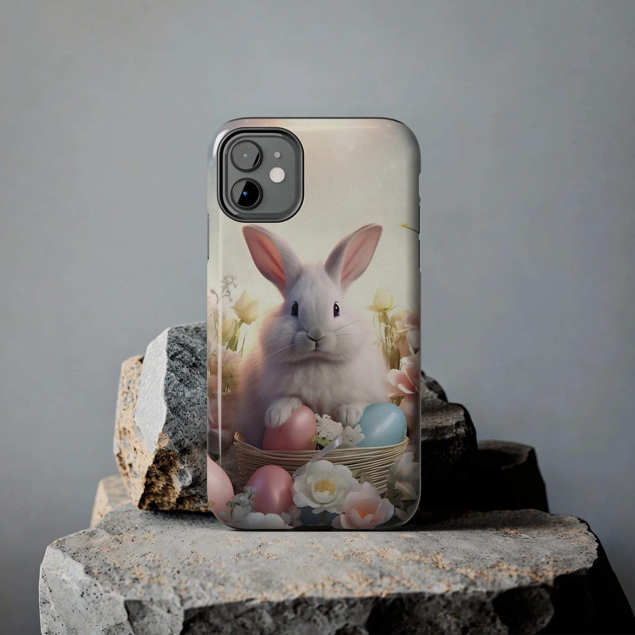 Easter Bunny Pattern Design Tough Phone Case compatible with a large variety of iPhone models, Gift, Phone Case