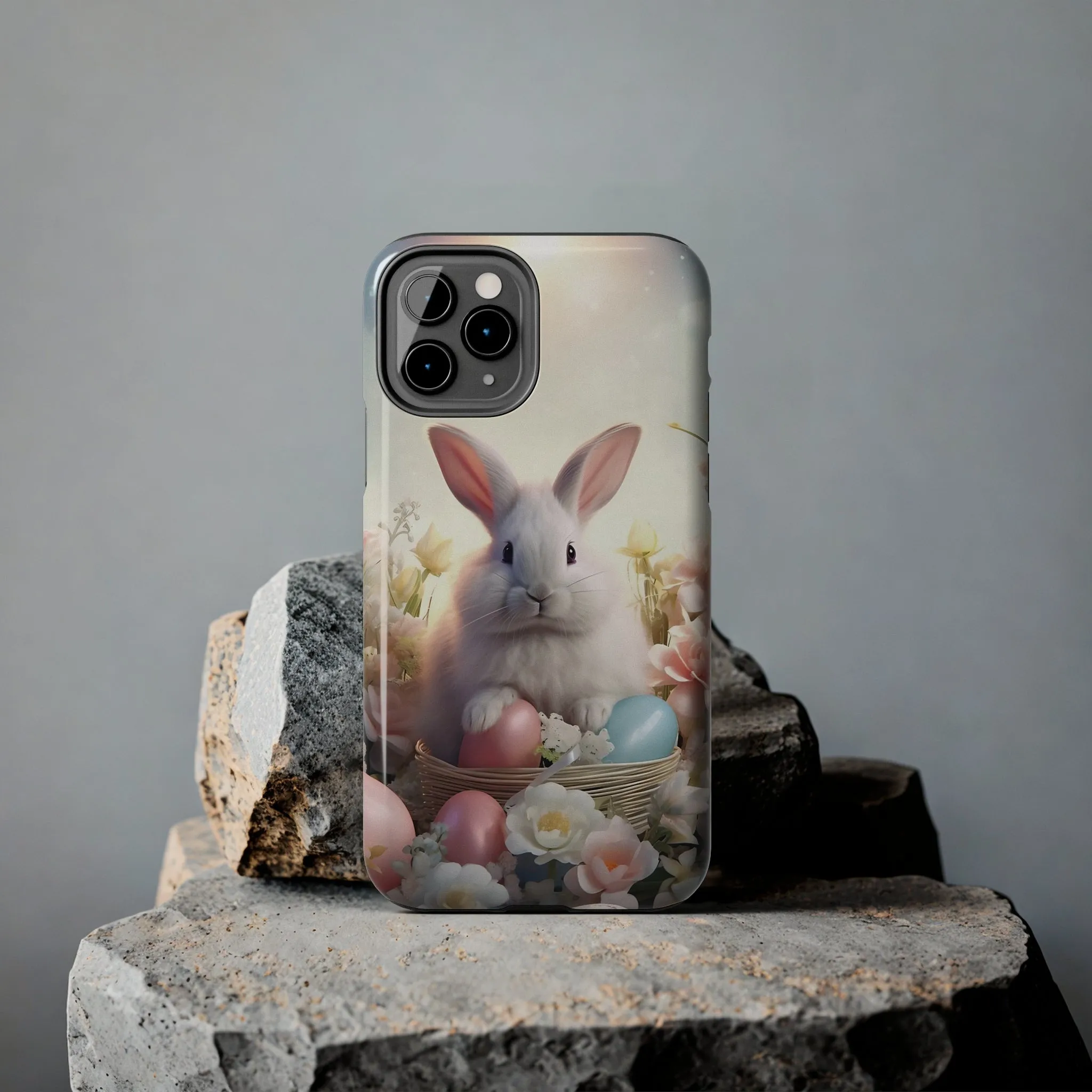 Easter Bunny Pattern Design Tough Phone Case compatible with a large variety of iPhone models, Gift, Phone Case