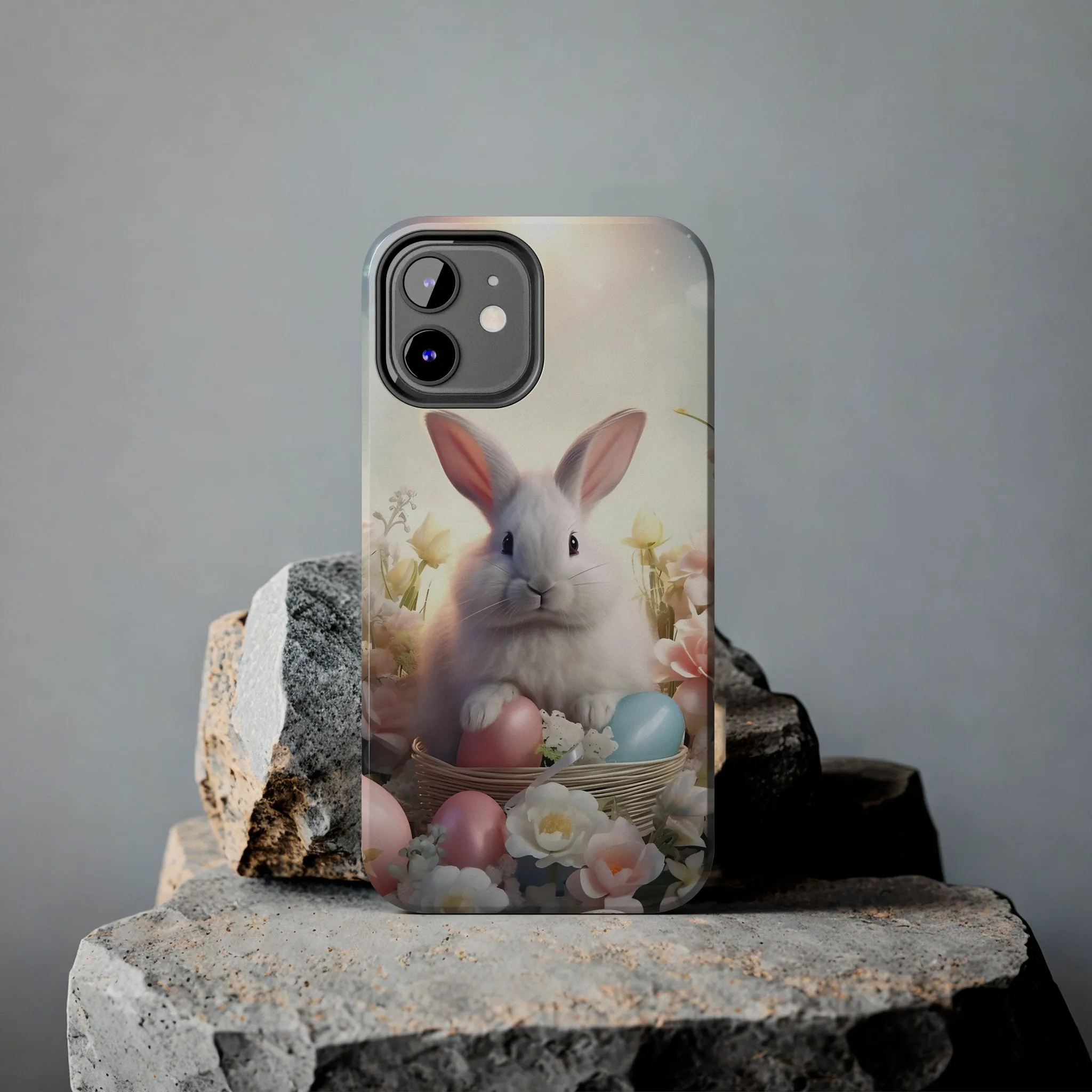 Easter Bunny Pattern Design Tough Phone Case compatible with a large variety of iPhone models, Gift, Phone Case