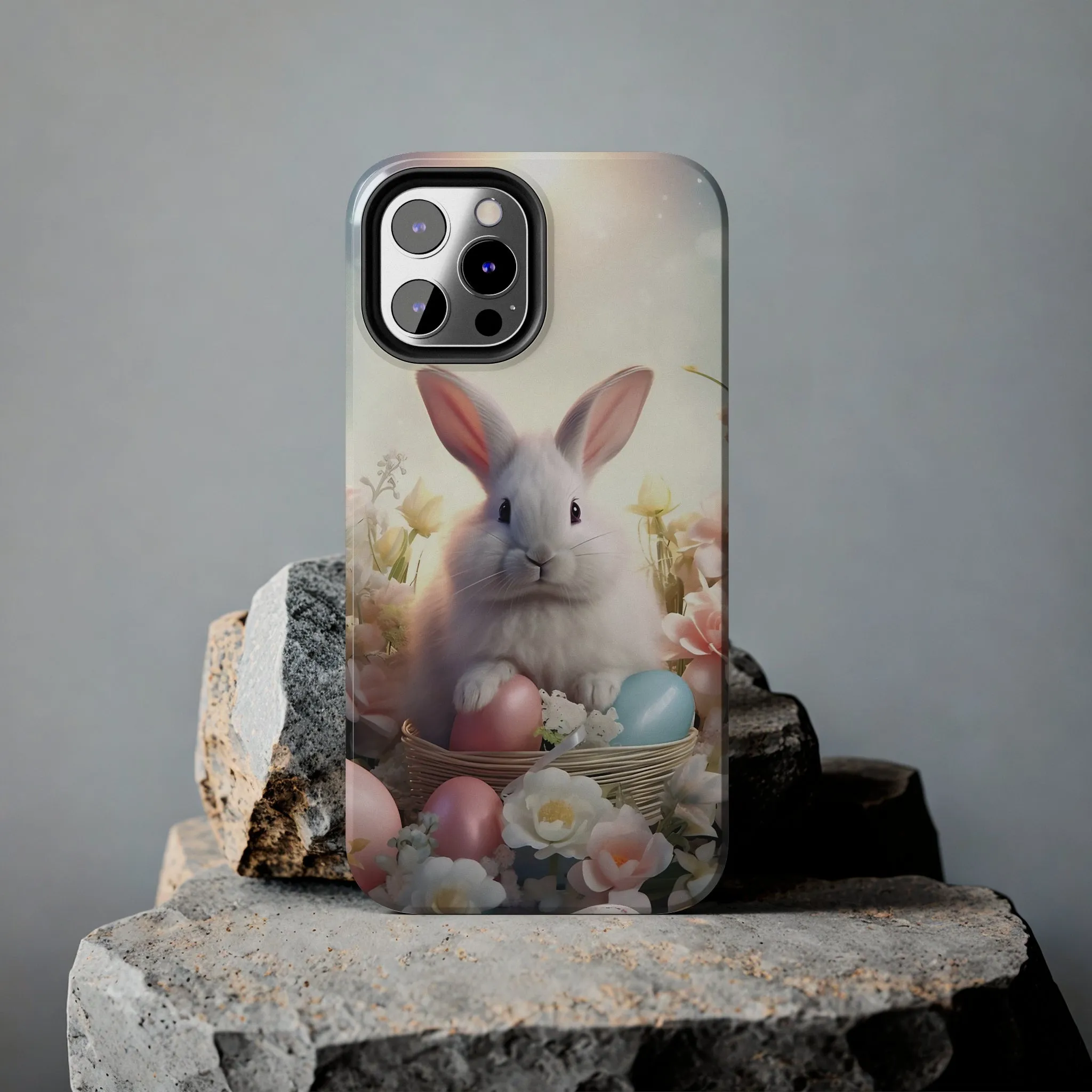 Easter Bunny Pattern Design Tough Phone Case compatible with a large variety of iPhone models, Gift, Phone Case