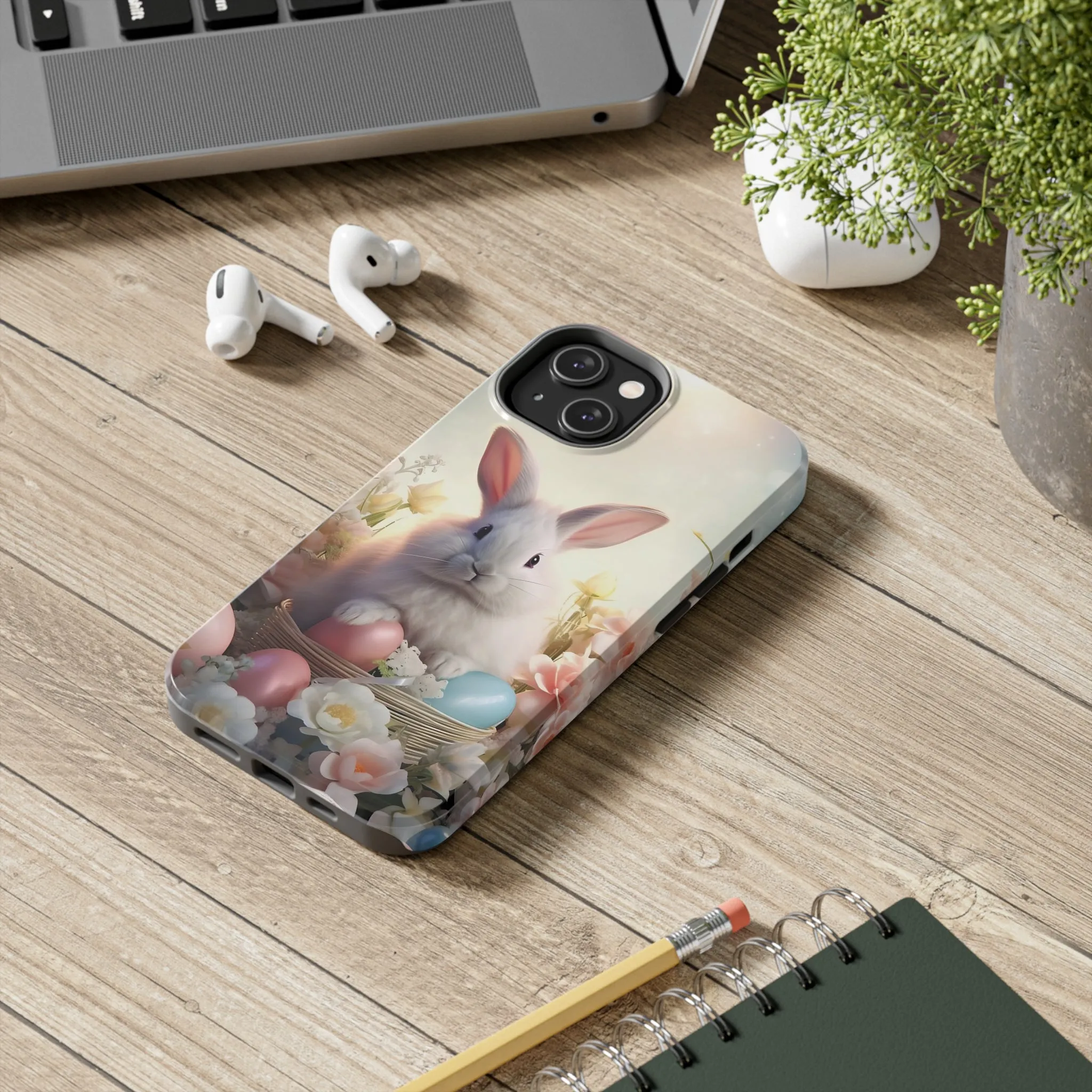 Easter Bunny Pattern Design Tough Phone Case compatible with a large variety of iPhone models, Gift, Phone Case