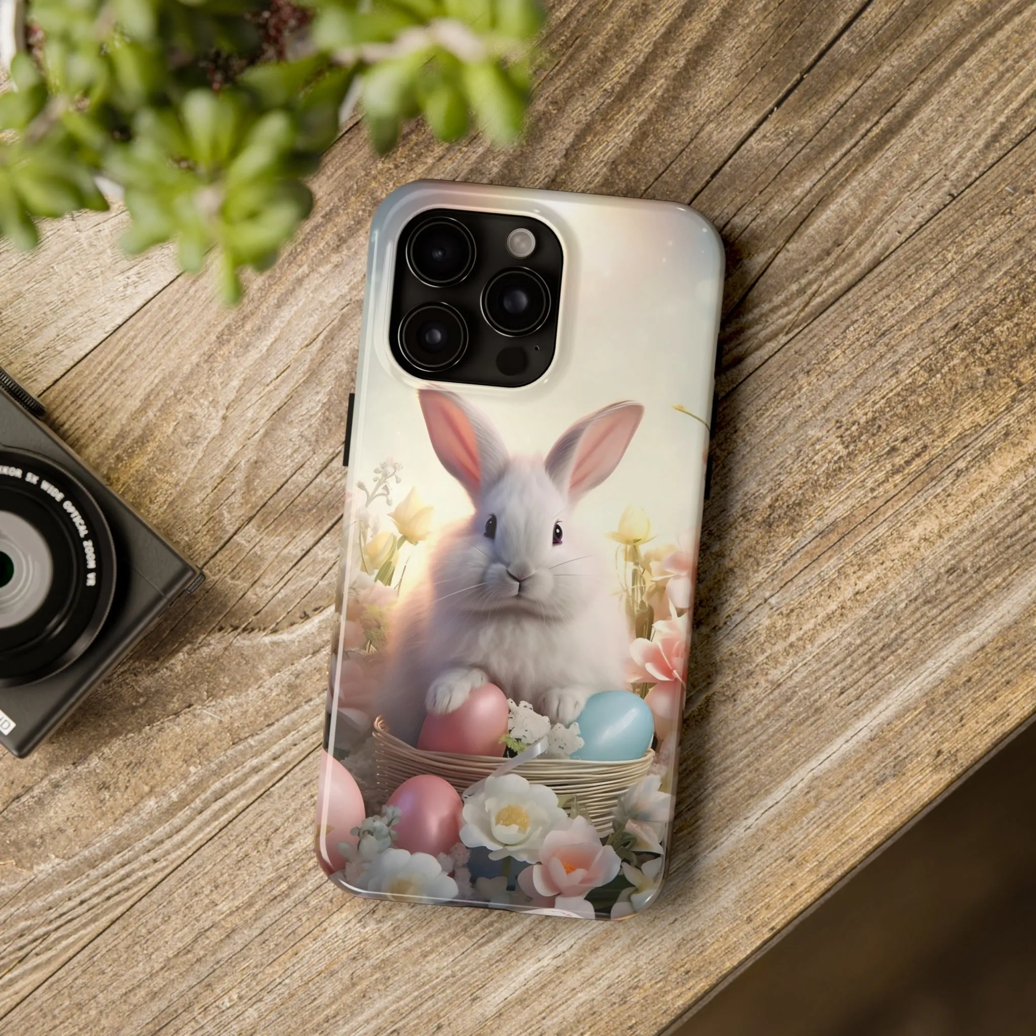 Easter Bunny Pattern Design Tough Phone Case compatible with a large variety of iPhone models, Gift, Phone Case