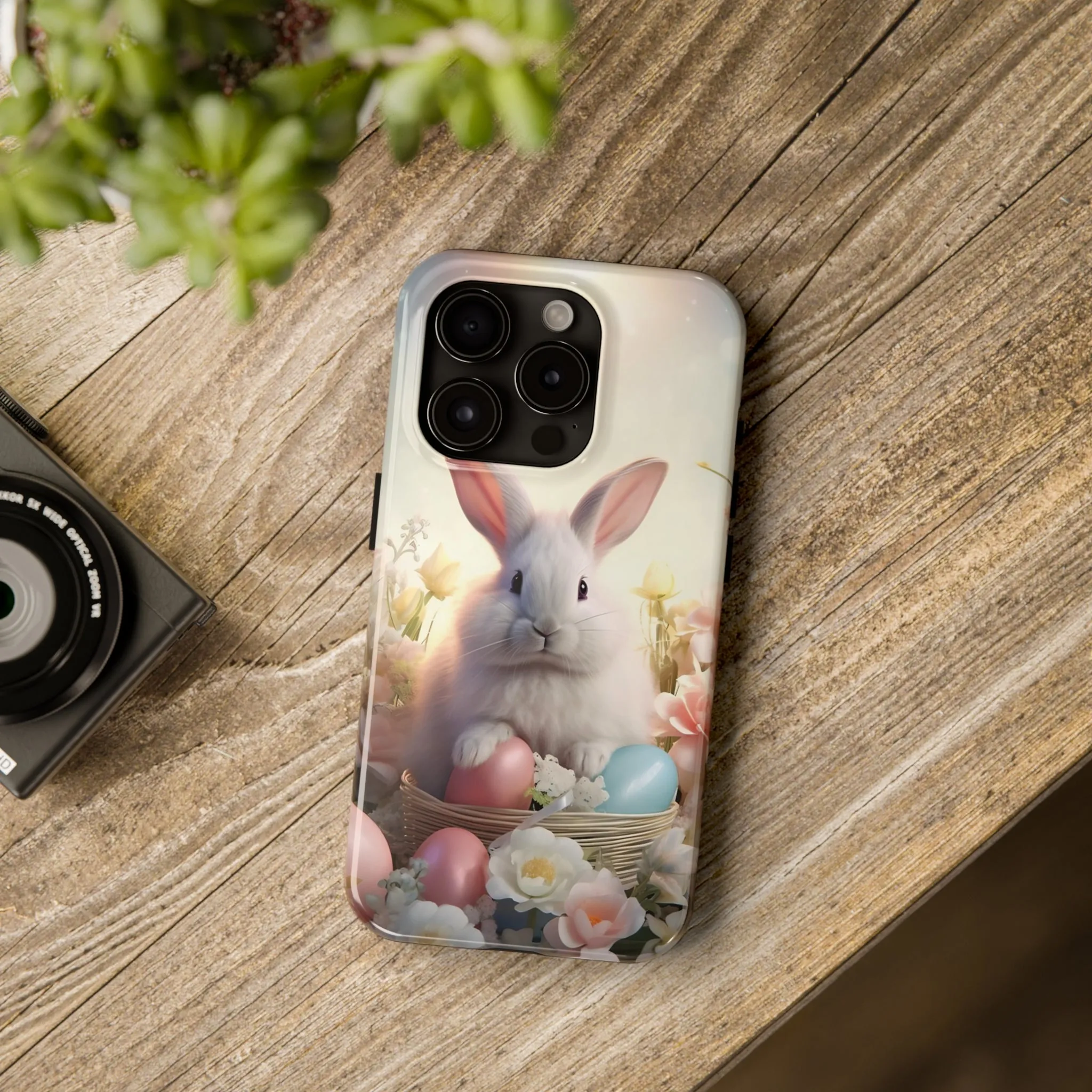 Easter Bunny Pattern Design Tough Phone Case compatible with a large variety of iPhone models, Gift, Phone Case