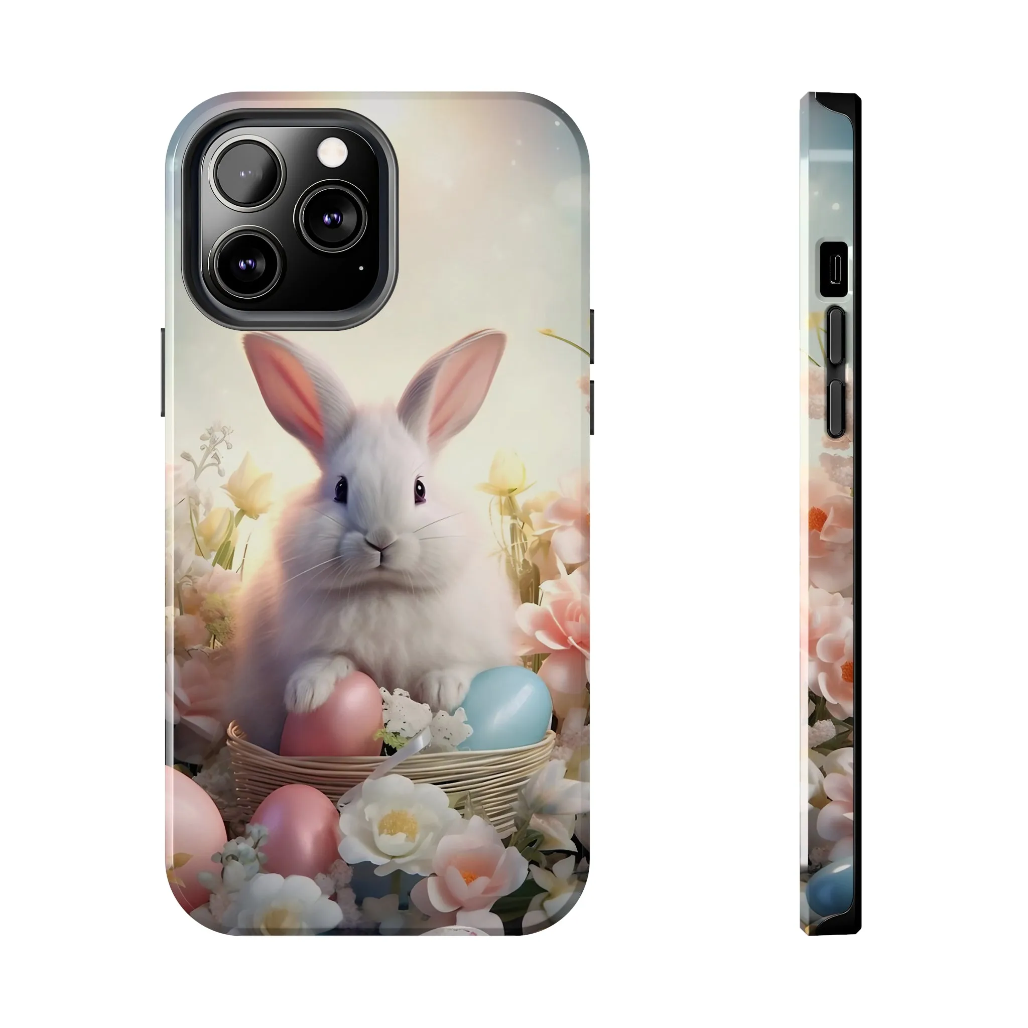 Easter Bunny Pattern Design Tough Phone Case compatible with a large variety of iPhone models, Gift, Phone Case