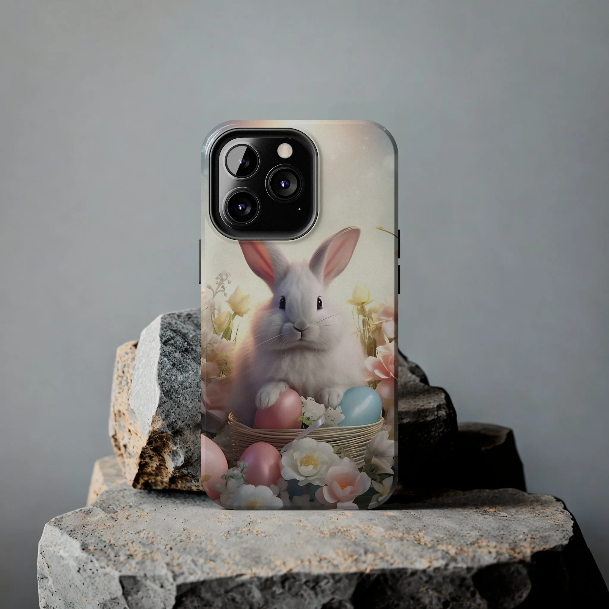 Easter Bunny Pattern Design Tough Phone Case compatible with a large variety of iPhone models, Gift, Phone Case