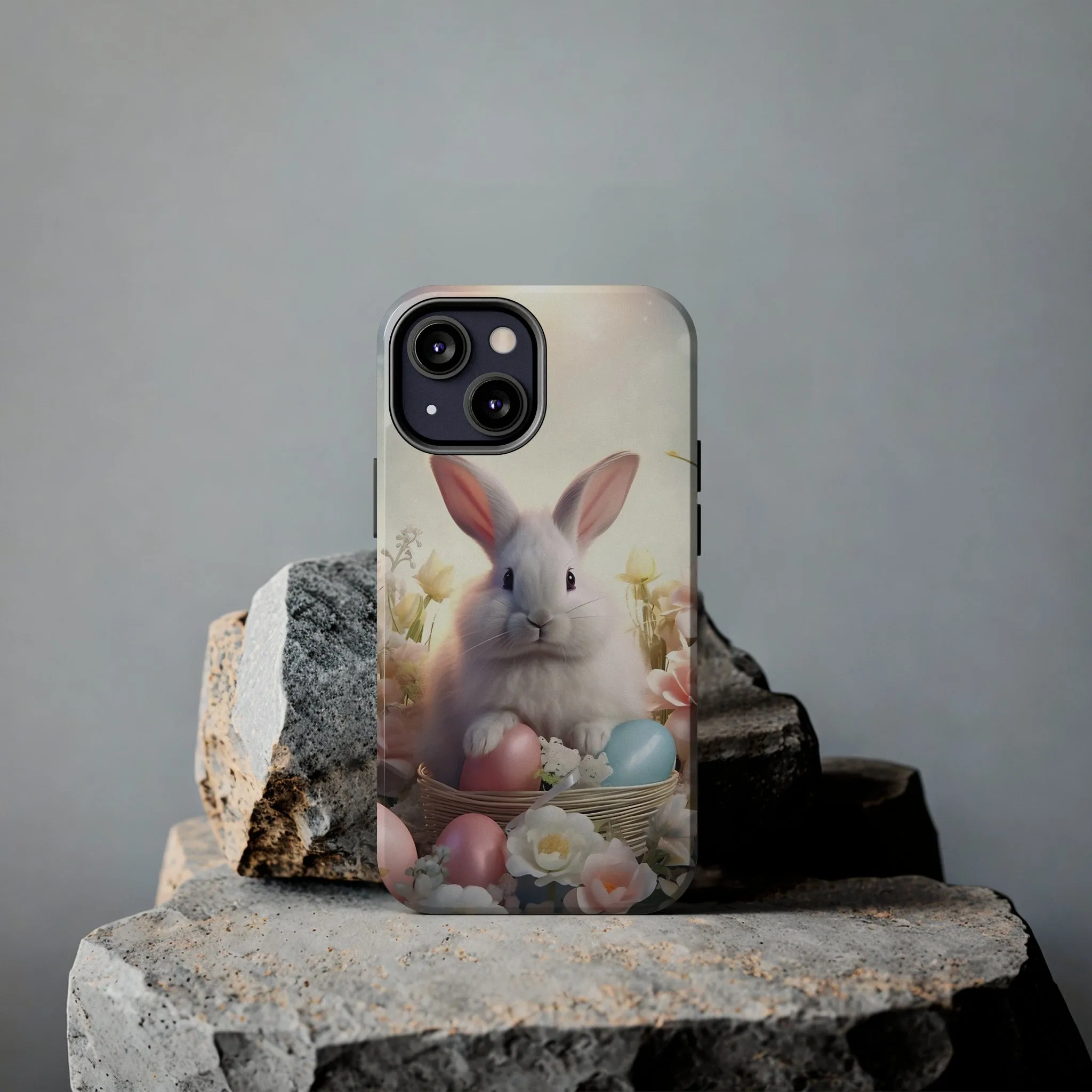 Easter Bunny Pattern Design Tough Phone Case compatible with a large variety of iPhone models, Gift, Phone Case