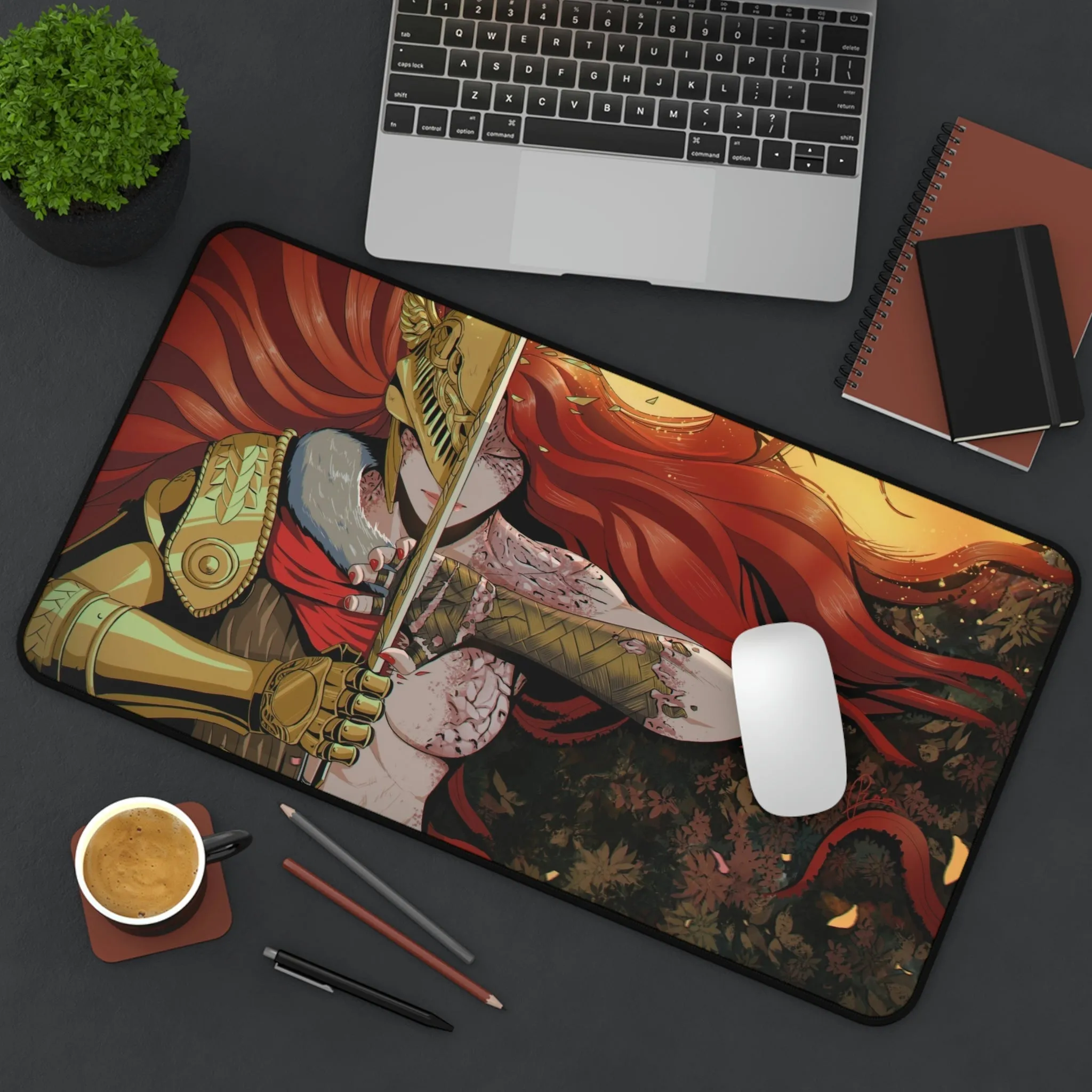 Elden Ring Malenia Blade of Miquella and Goddess of Rot Desk Mat - Non Slip Mousepad