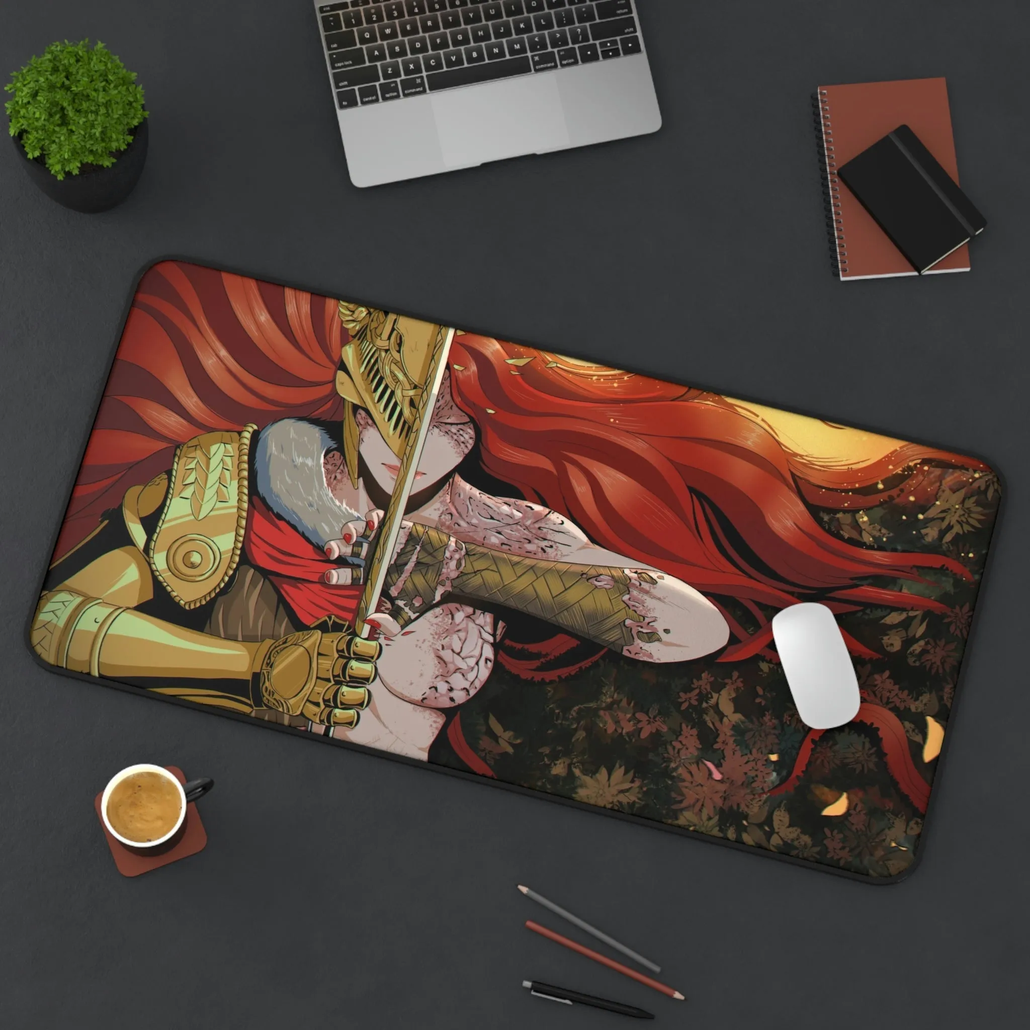 Elden Ring Malenia Blade of Miquella and Goddess of Rot Desk Mat - Non Slip Mousepad