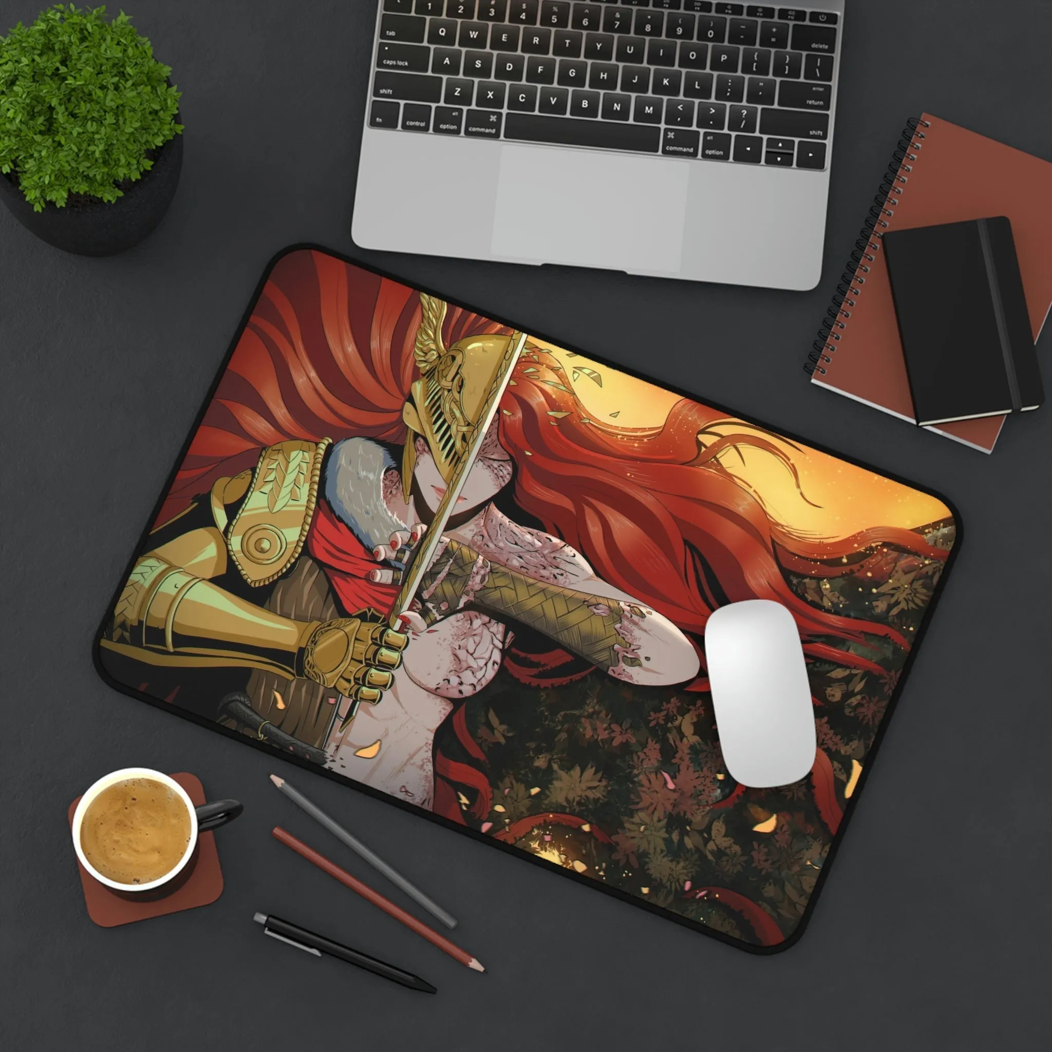 Elden Ring Malenia Blade of Miquella and Goddess of Rot Desk Mat - Non Slip Mousepad