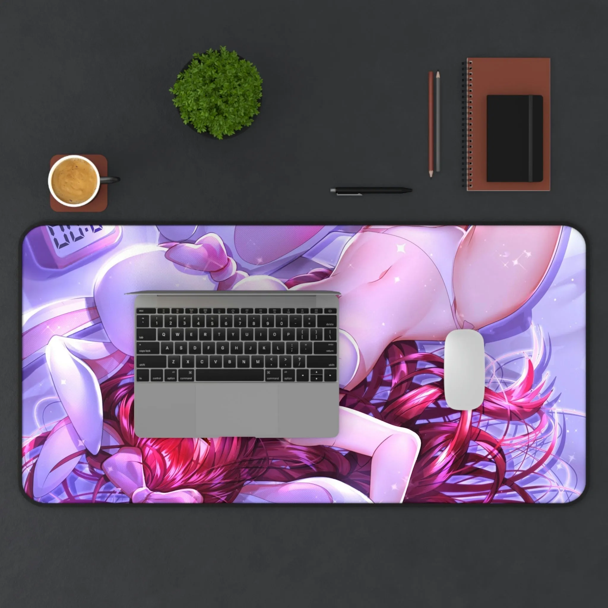 Elsword Sexy Mousepad - White Lingerie Elesis Desk Mat - Playmat