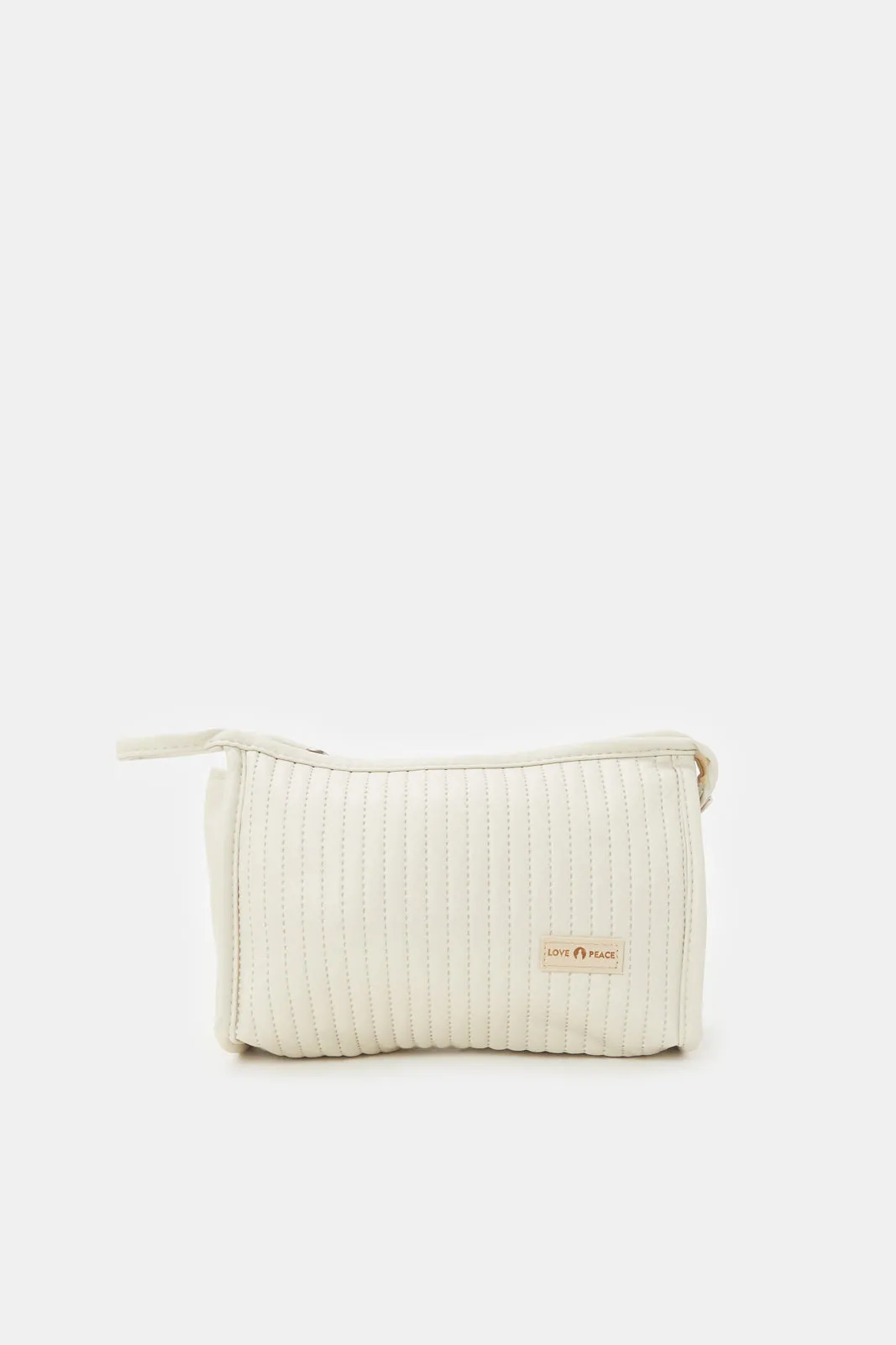 Girls Cream Travel Pouch