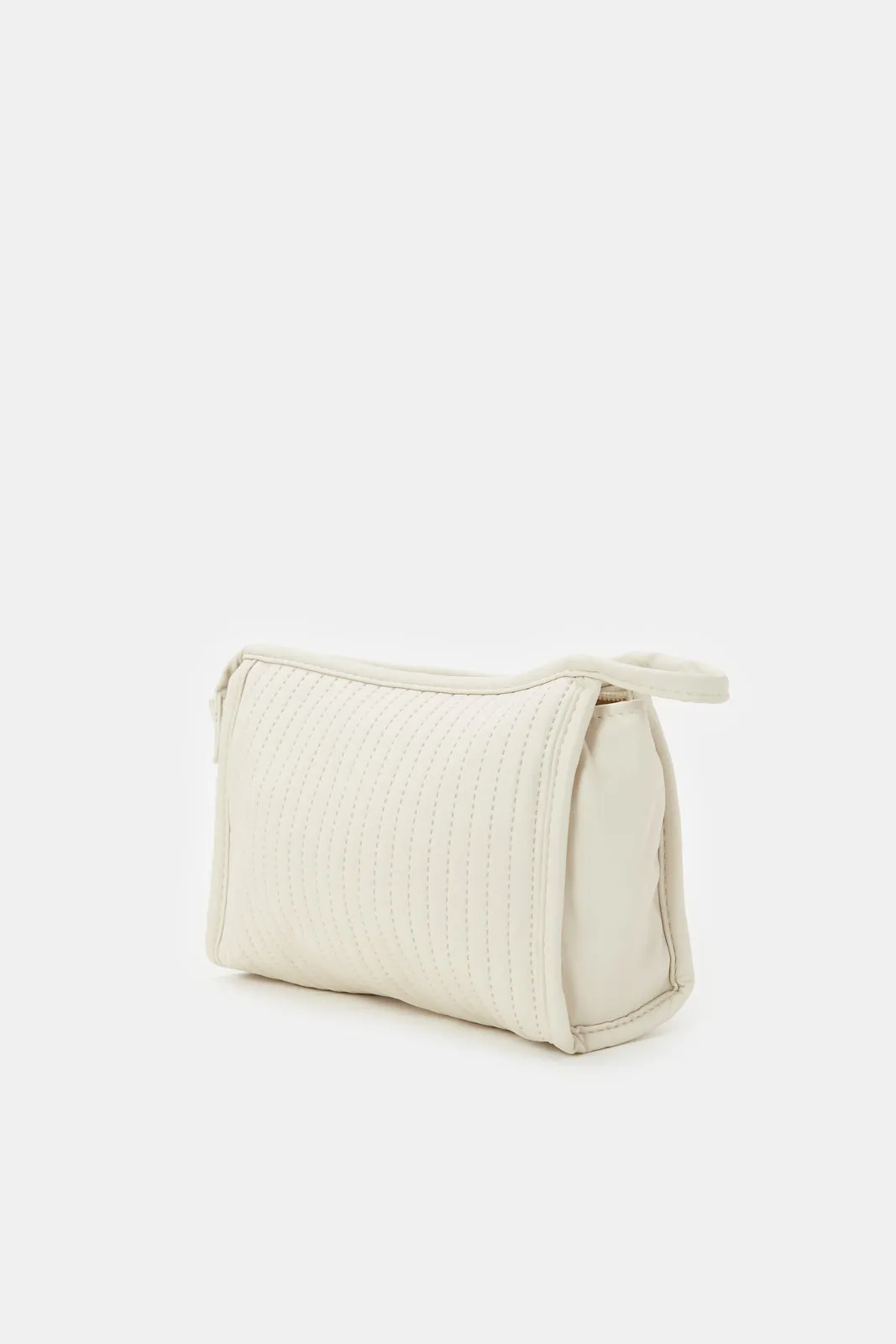 Girls Cream Travel Pouch