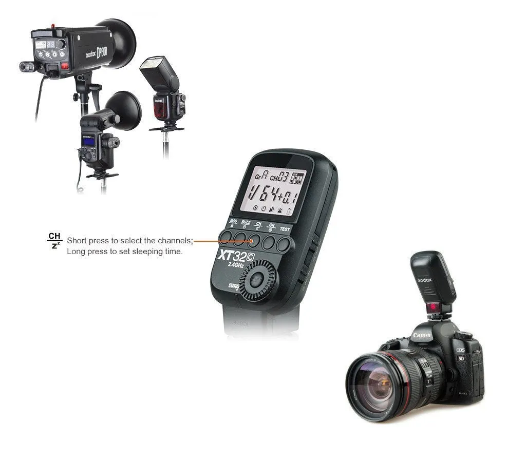 Godox XT32C HSS Manual Wireless Trigger Transmitter for Canon Camera