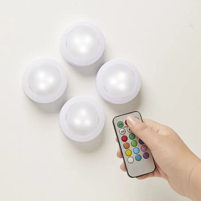 JML Mood Magic Beat Sound-responsive Remote-controlled Wireless LED Lights - Pack of 4 | A001884