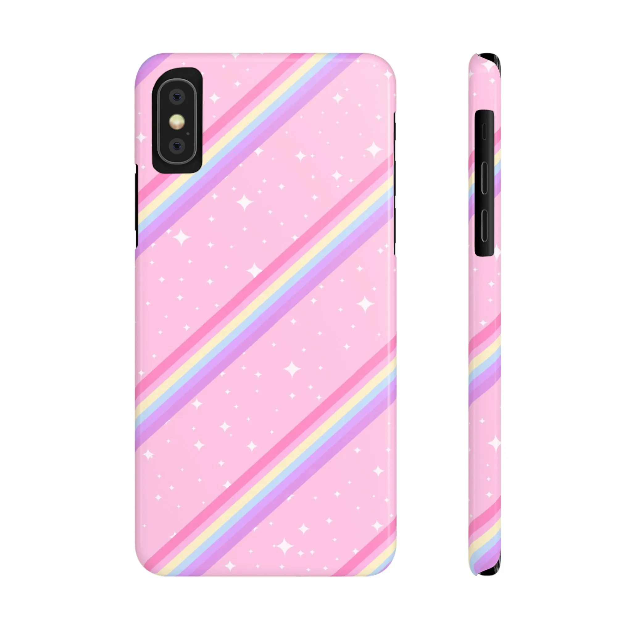 Kawaii Sparkle Cake Rainbow Beam Slim Phone Case