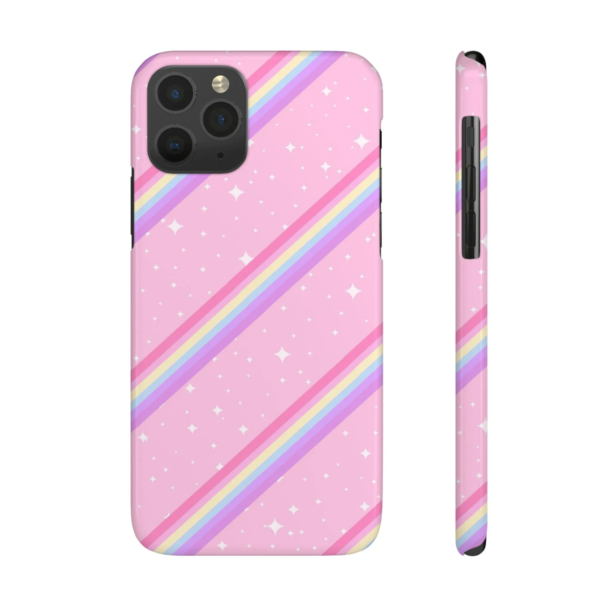 Kawaii Sparkle Cake Rainbow Beam Slim Phone Case