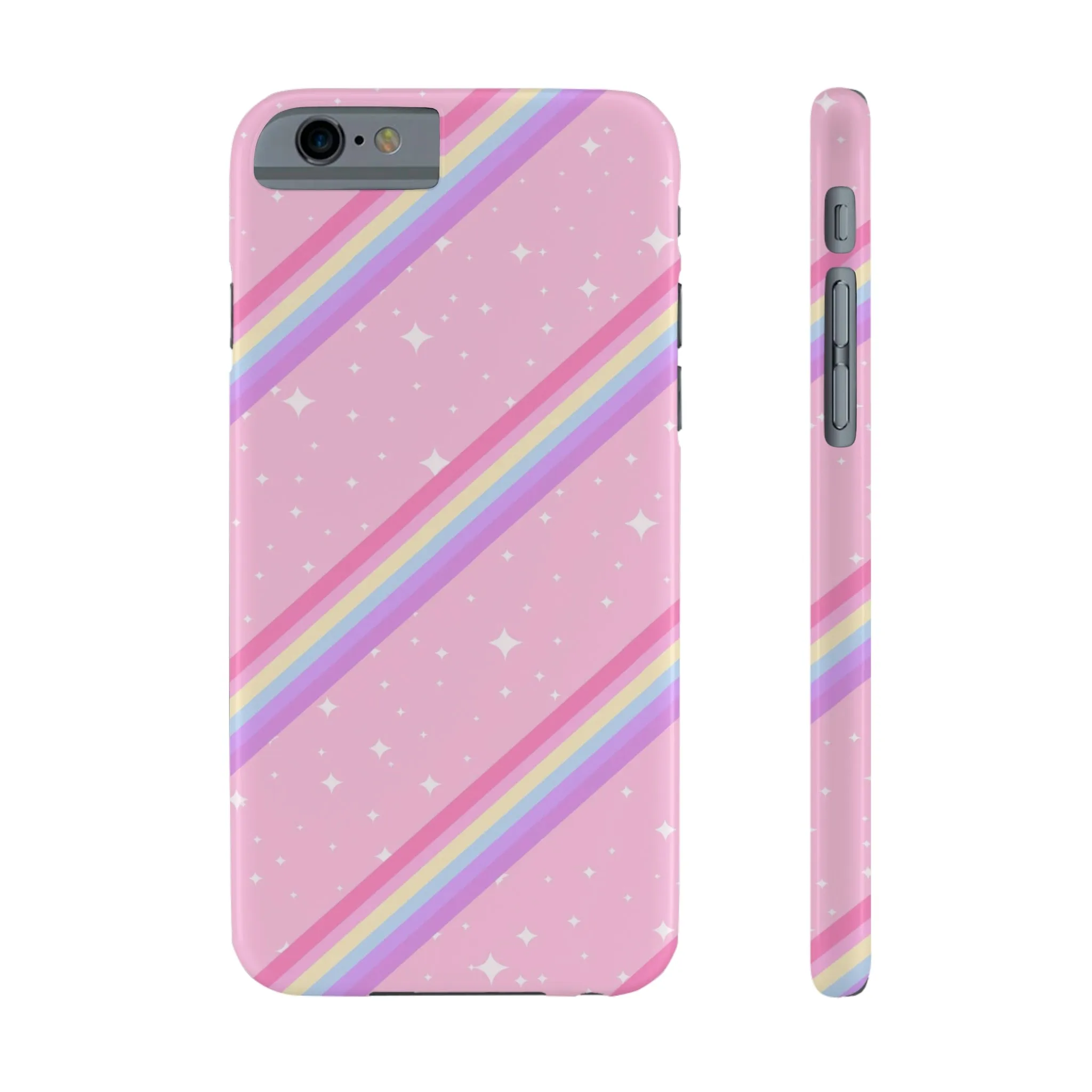 Kawaii Sparkle Cake Rainbow Beam Slim Phone Case