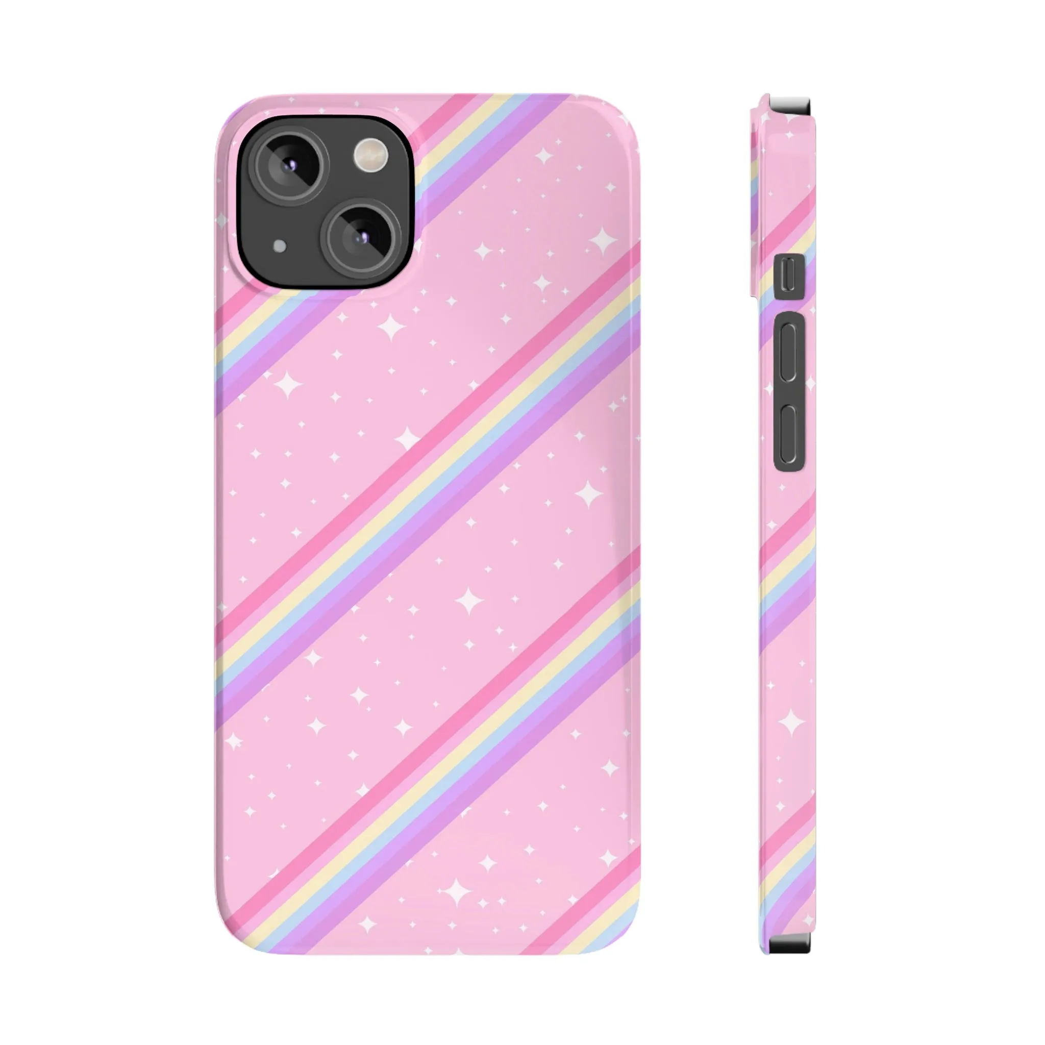 Kawaii Sparkle Cake Rainbow Beam Slim Phone Case