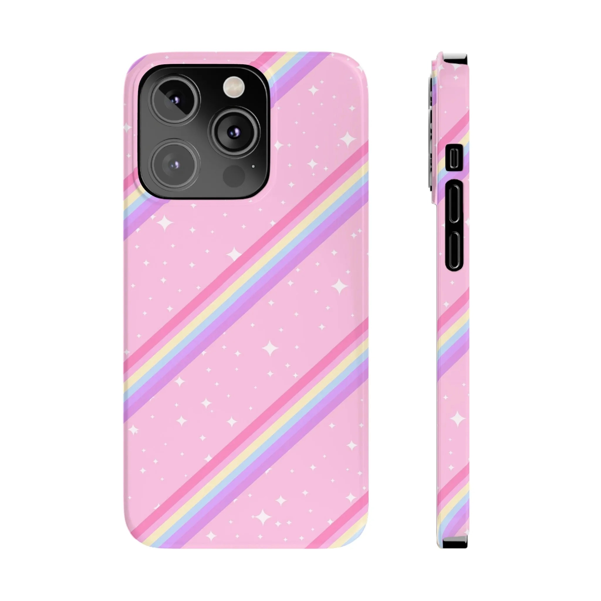 Kawaii Sparkle Cake Rainbow Beam Slim Phone Case