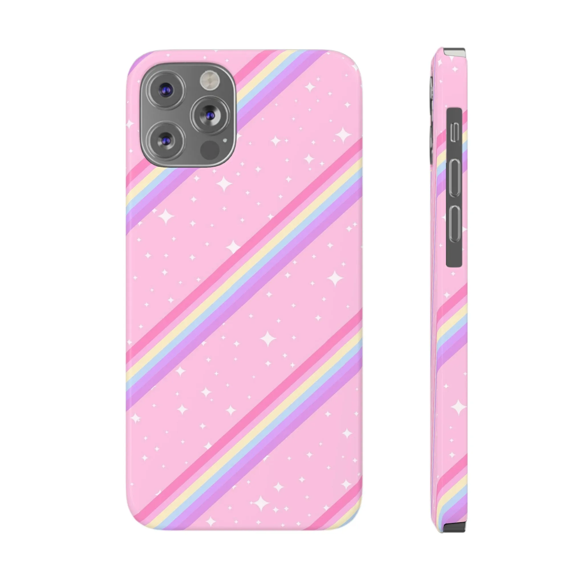 Kawaii Sparkle Cake Rainbow Beam Slim Phone Case