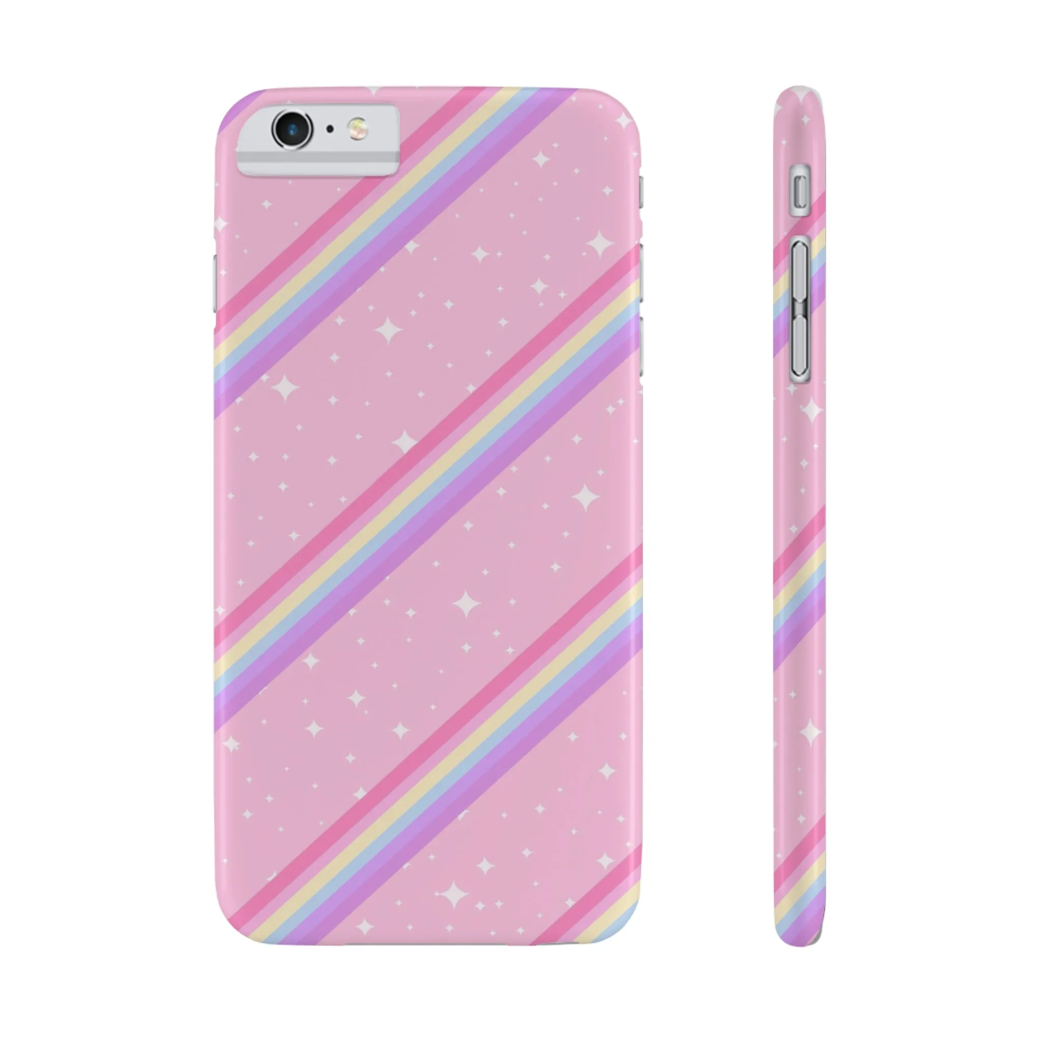 Kawaii Sparkle Cake Rainbow Beam Slim Phone Case