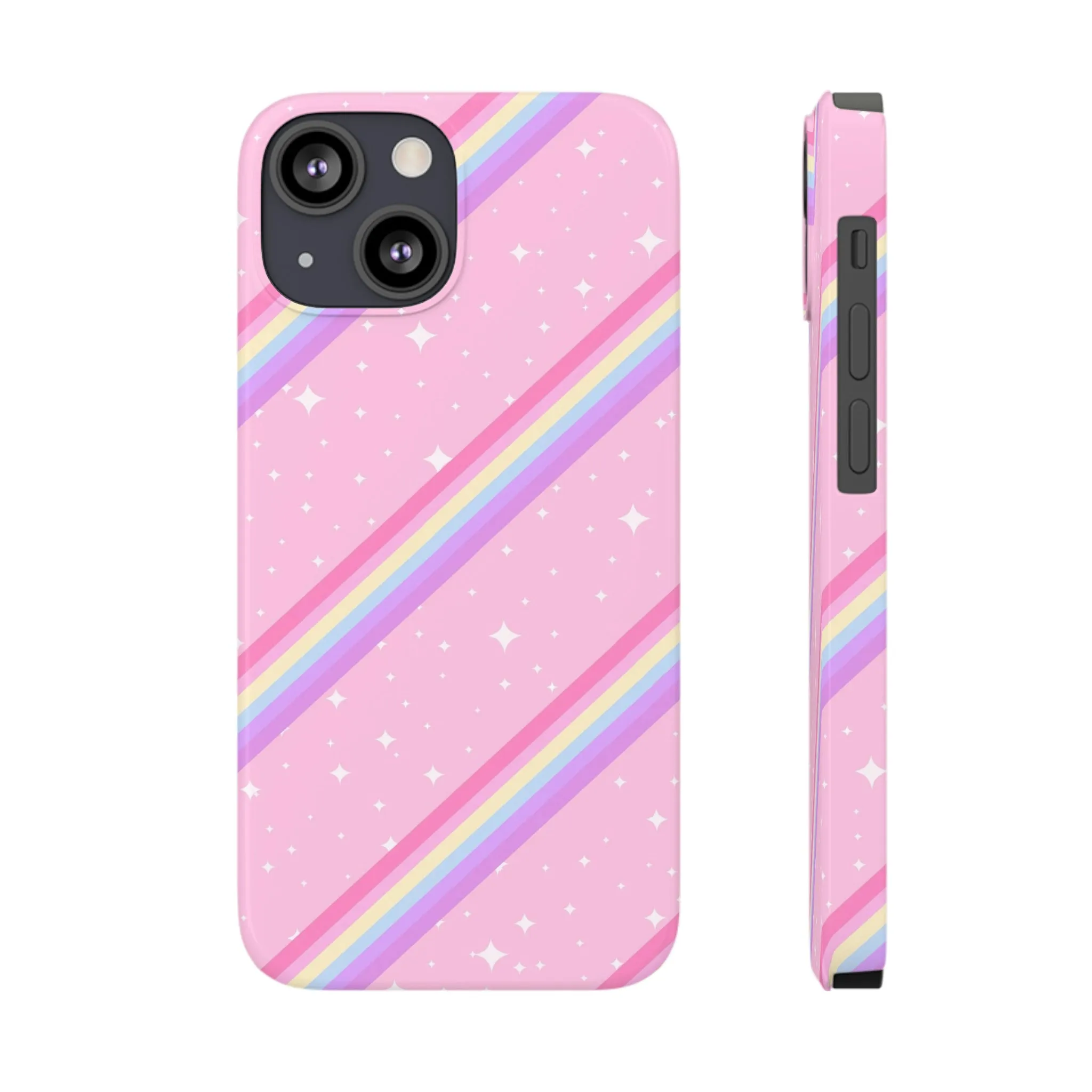 Kawaii Sparkle Cake Rainbow Beam Slim Phone Case