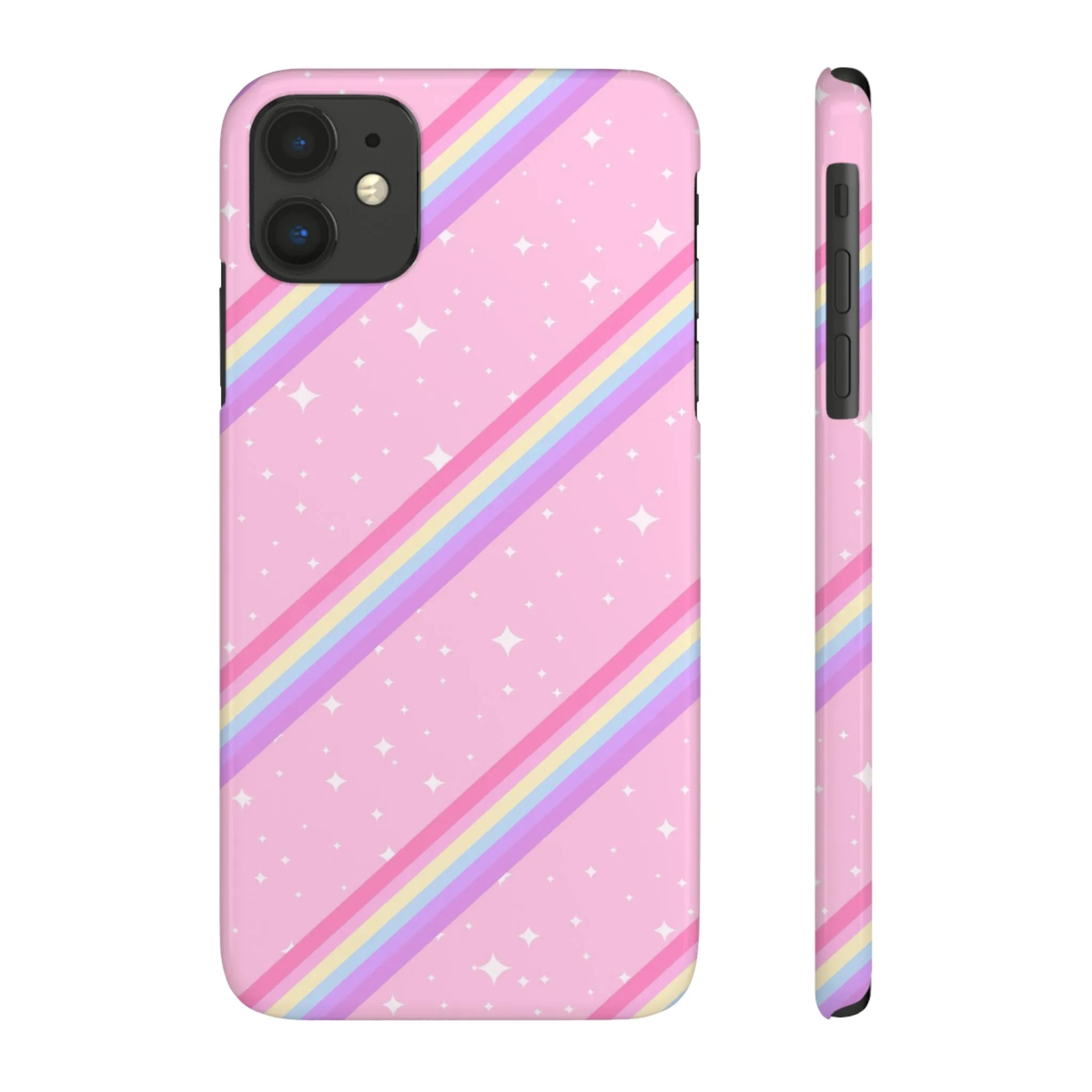 Kawaii Sparkle Cake Rainbow Beam Slim Phone Case