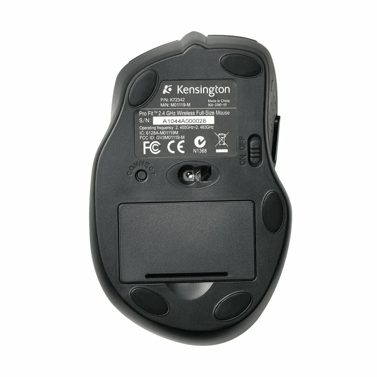 Kensington Pro Fit Mouse Wireless Full Size Black