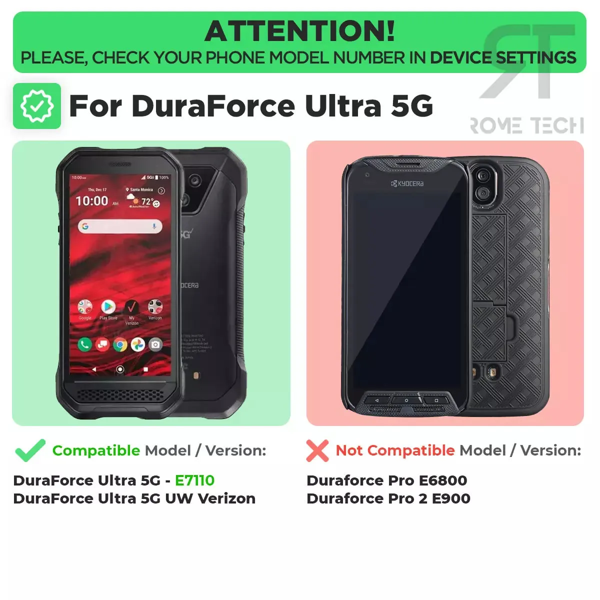 Kyocera DuraForce Ultra 5G (3 Per Pack)2.5D Glass Screen Protector