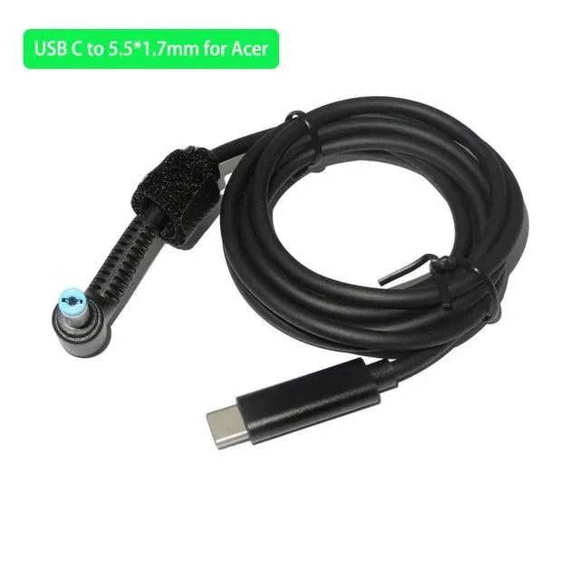 Laptop Charging Cable Converter: USB C to DC Power Adapter