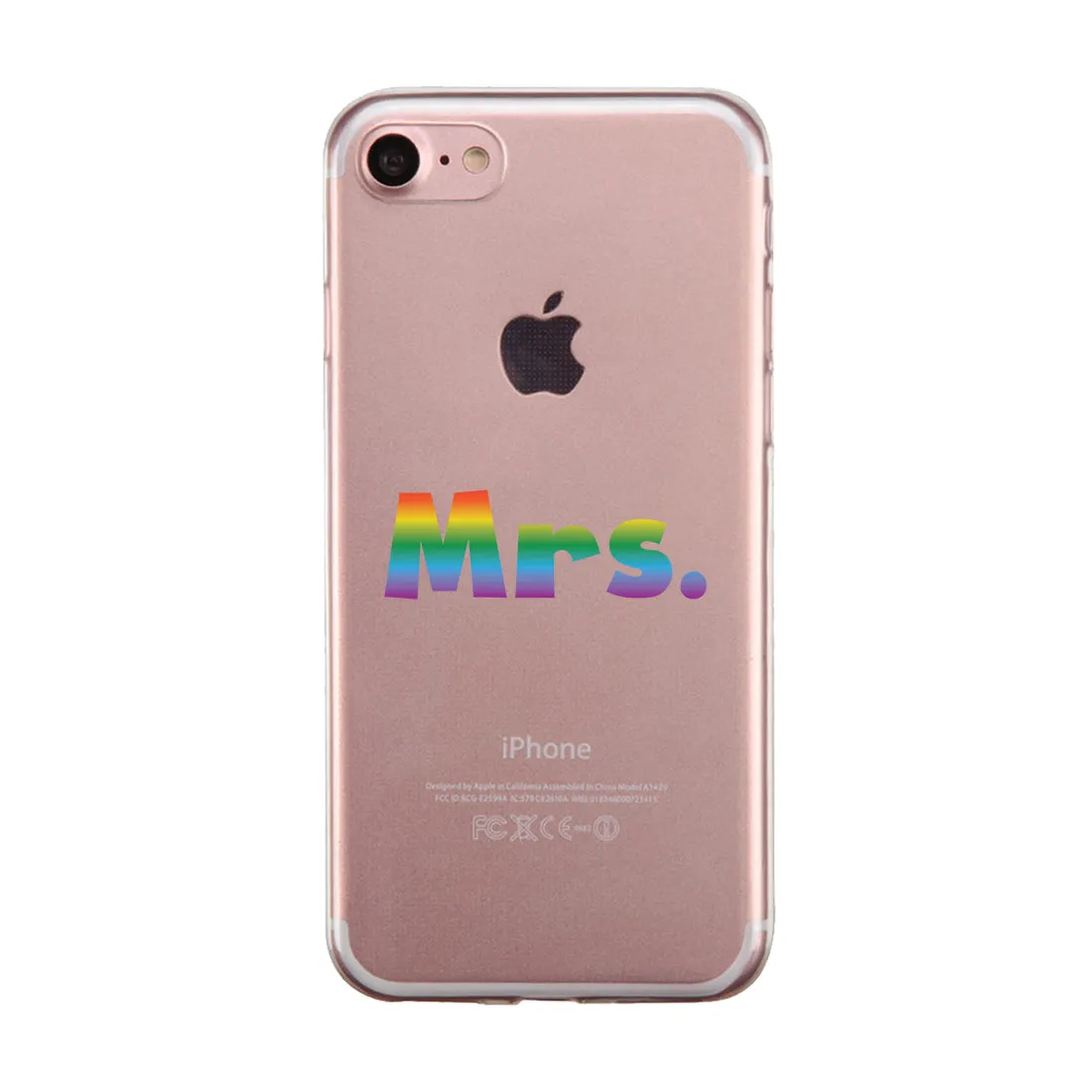 LGBT Mrs. Mrs. Rainbow Clear Matching Phone Cases