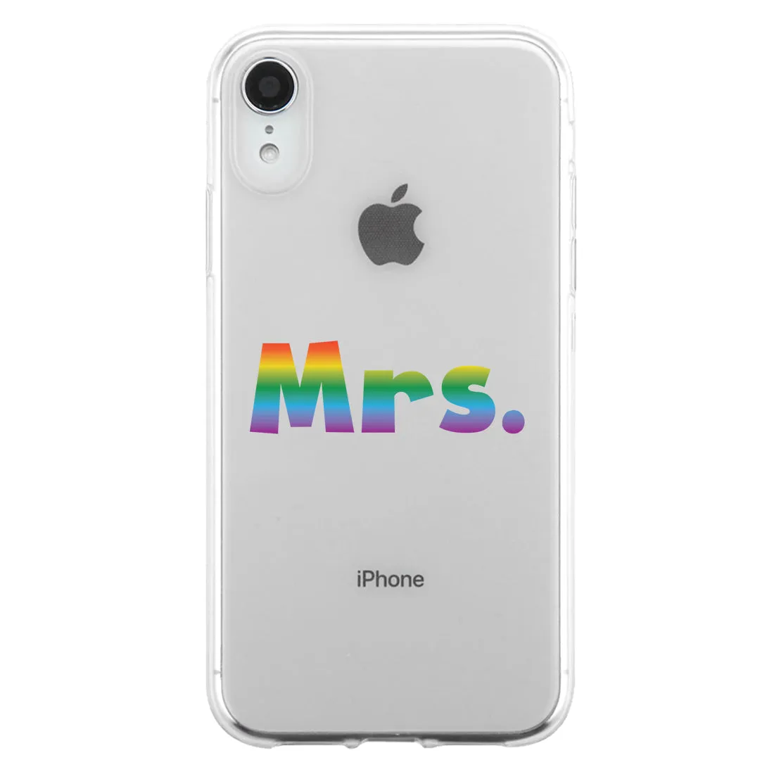 LGBT Mrs. Mrs. Rainbow Clear Matching Phone Cases