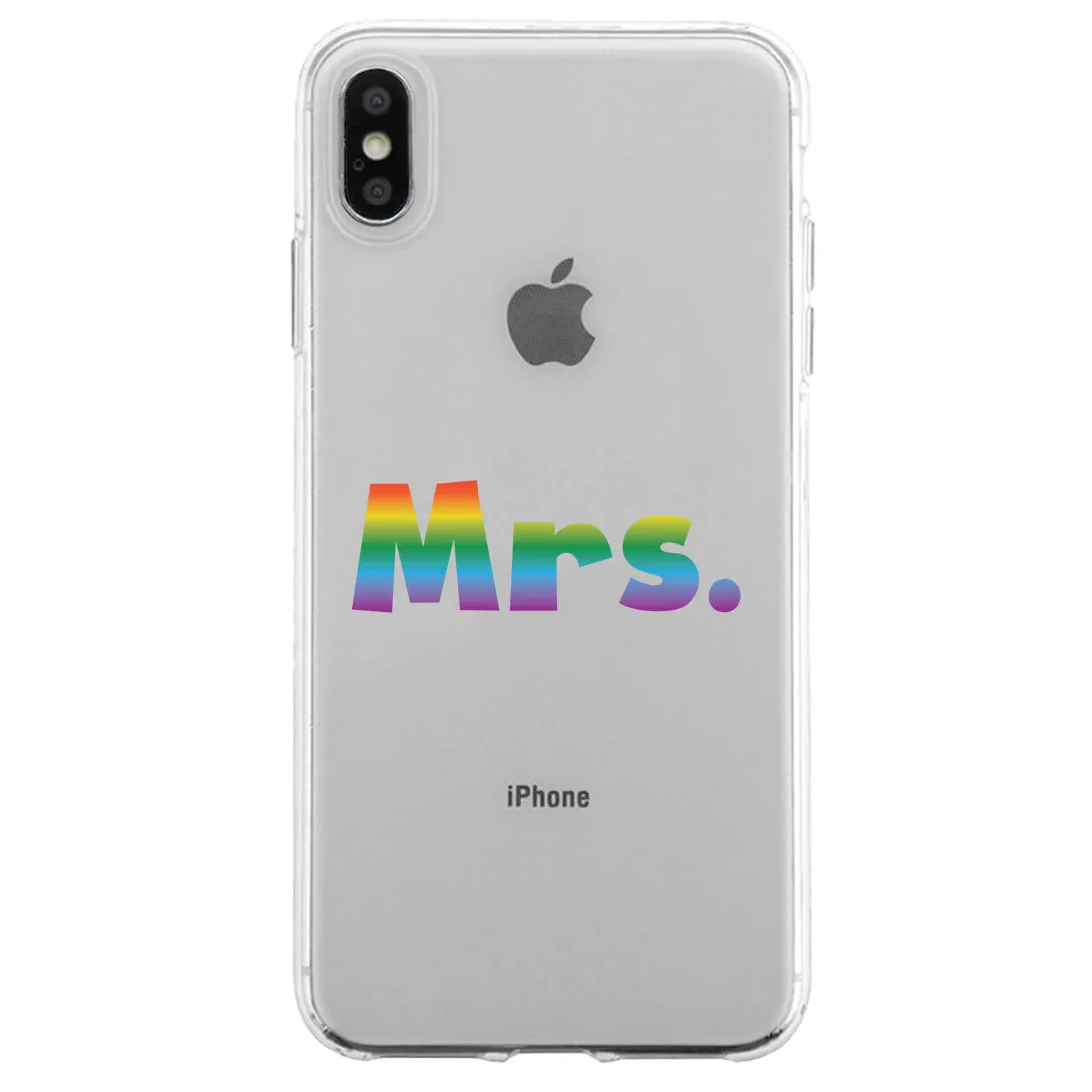 LGBT Mrs. Mrs. Rainbow Clear Matching Phone Cases