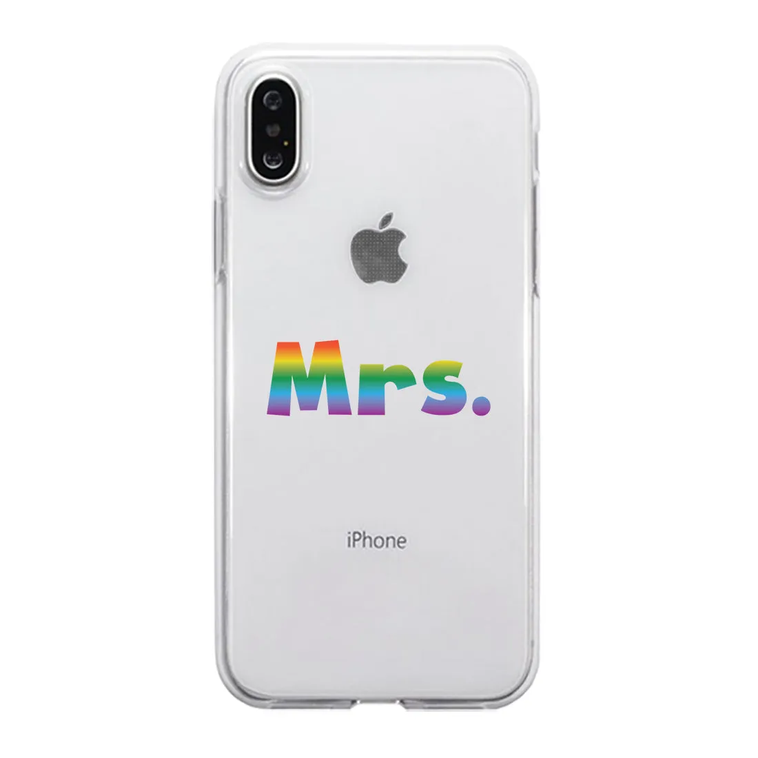 LGBT Mrs. Mrs. Rainbow Clear Matching Phone Cases