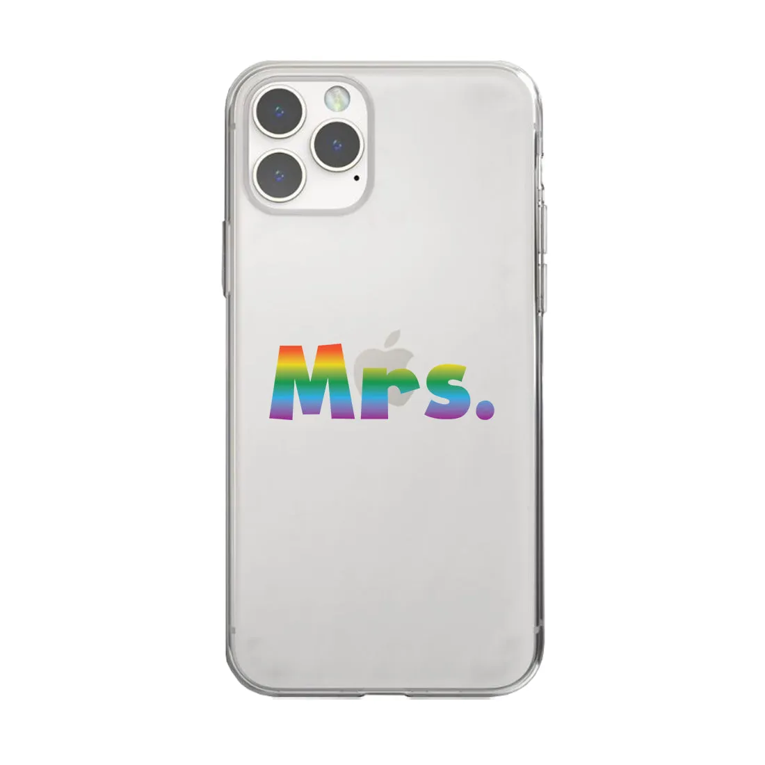 LGBT Mrs. Mrs. Rainbow Clear Matching Phone Cases