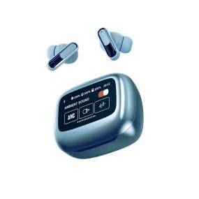 LIVE BEAM 3 Bluetooth 5.4 Wireless Earbuds - 14.2mm Ultra-Large Dynamic Driver, 35dB Deep Active Noise Cancellation, 28 Hours Battery Life, 0.05s Low Latency, LED Smart Touch Screen, Ideal for Sports/Gaming/Work