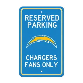 Los Angeles Chargers Team Color Reserved Parking Sign Décor 18in. X 11.5in. Lightweight