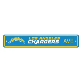 Los Angeles Chargers Team Color Street Sign Décor 4in. X 24in. Lightweight