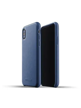 Mujjo Full Leather Case for iPhone XS Monaco Blue