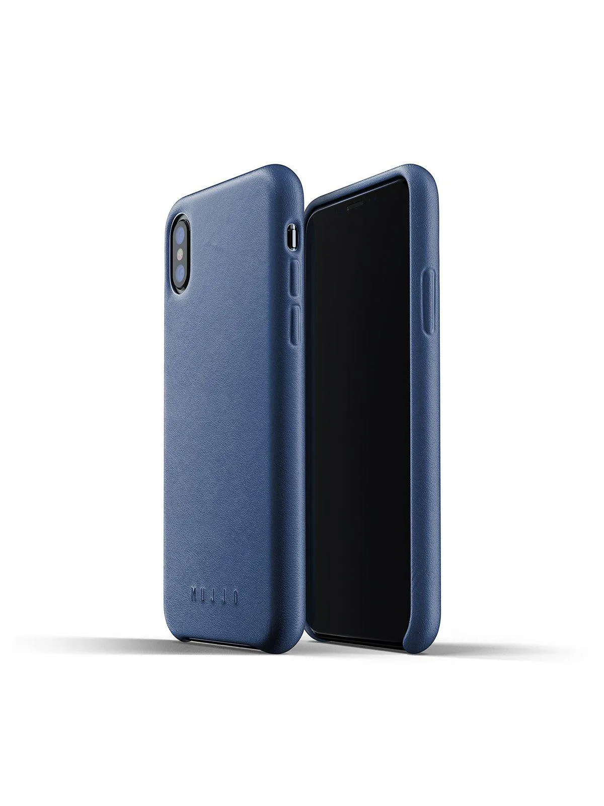 Mujjo Full Leather Case for iPhone XS Monaco Blue