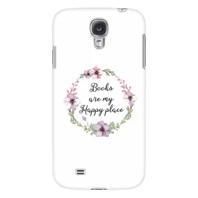 My happy place floral phone case white