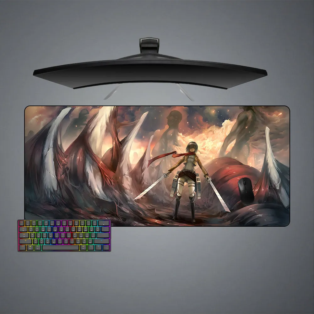 Nysekai "Attack on Titan Bones Design M-XXL Size Gaming Mouse Pad'' Computer Desk Mat