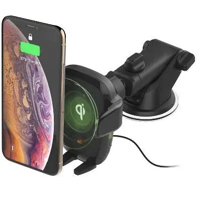 Open Box - Wireless Dash & Windshield Mount 10W Qi Wireless Charging Mount Black