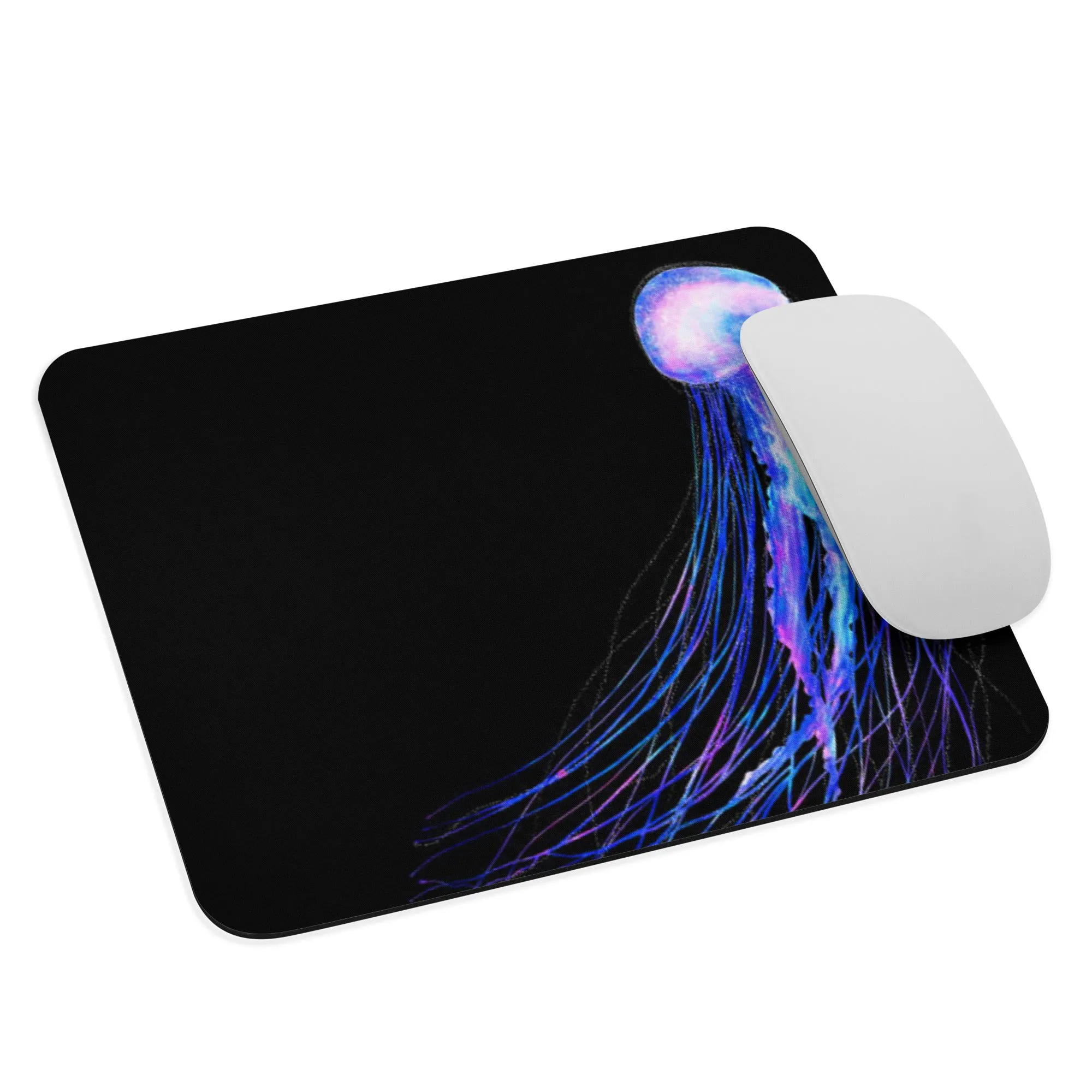 Padded Non-Slip Mousepad - Blue Jellyfish