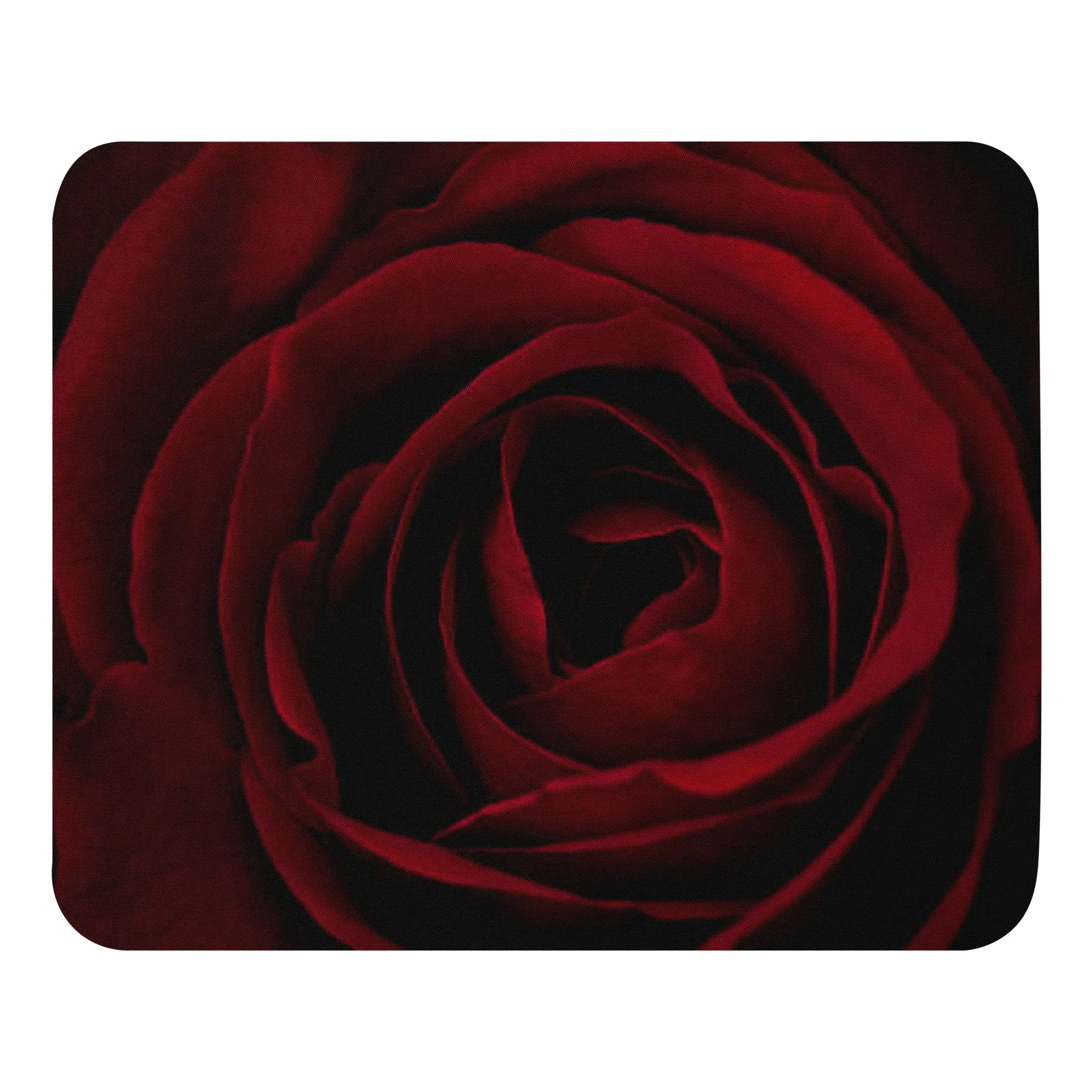 Padded Non-Slip Mousepad - Dark Red Rose