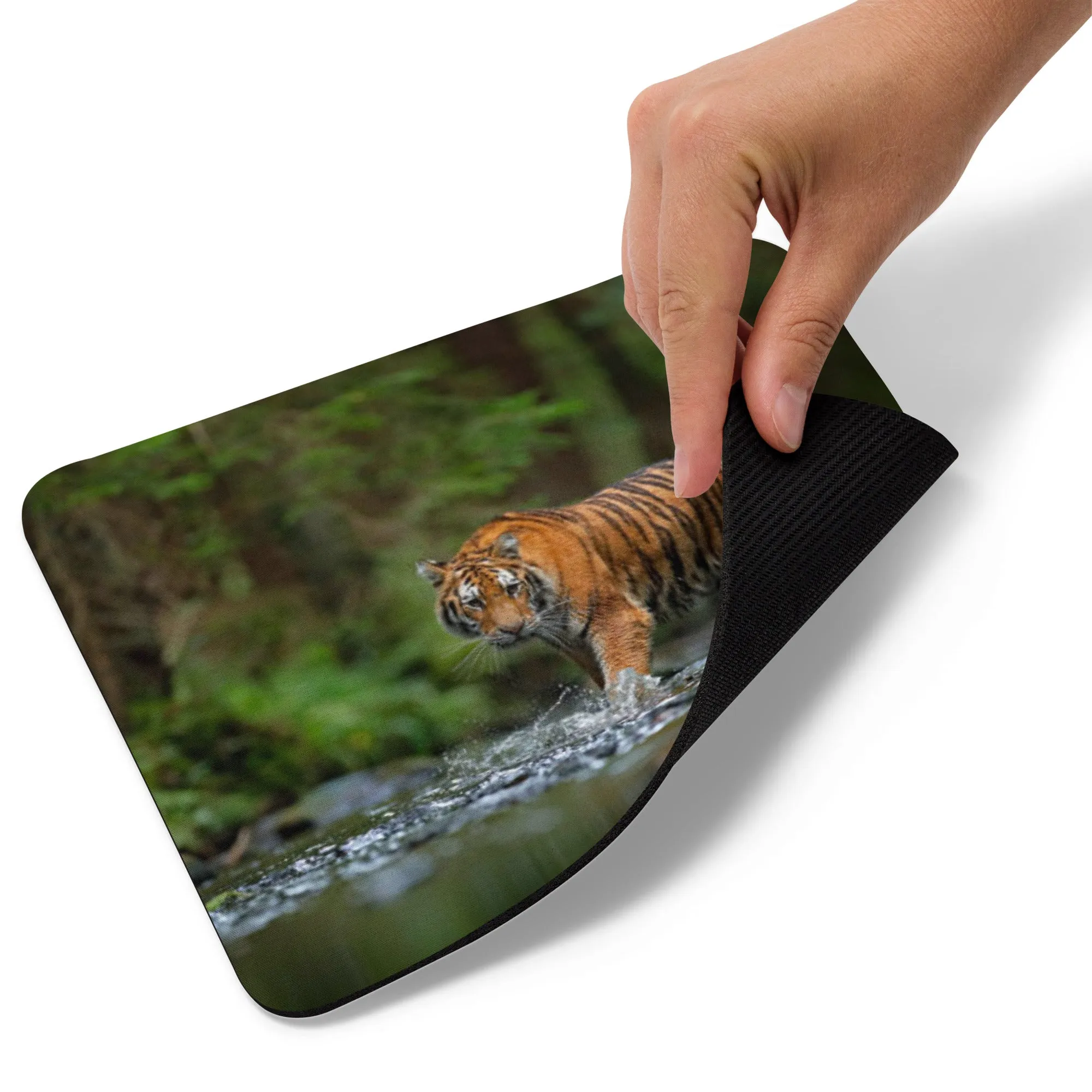 Padded Non-Slip Mousepad - Stalking Tiger