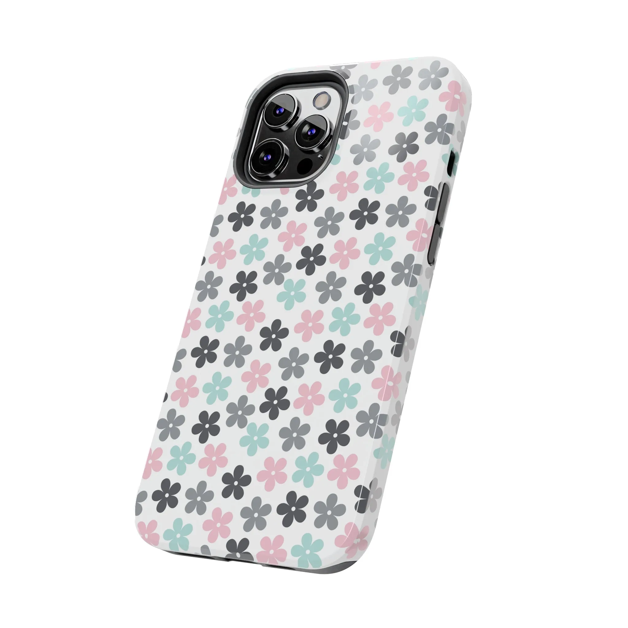 Pastel Groovy Flowers print design Tough Phone Case compatible with a large variety of iphone models