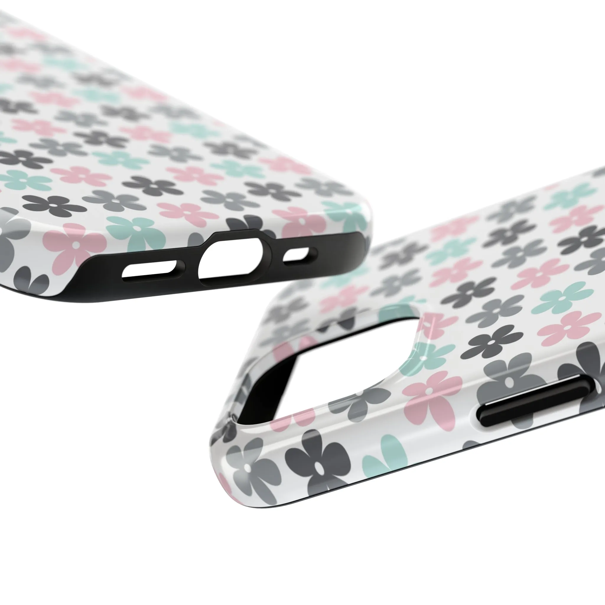 Pastel Groovy Flowers print design Tough Phone Case compatible with a large variety of iphone models