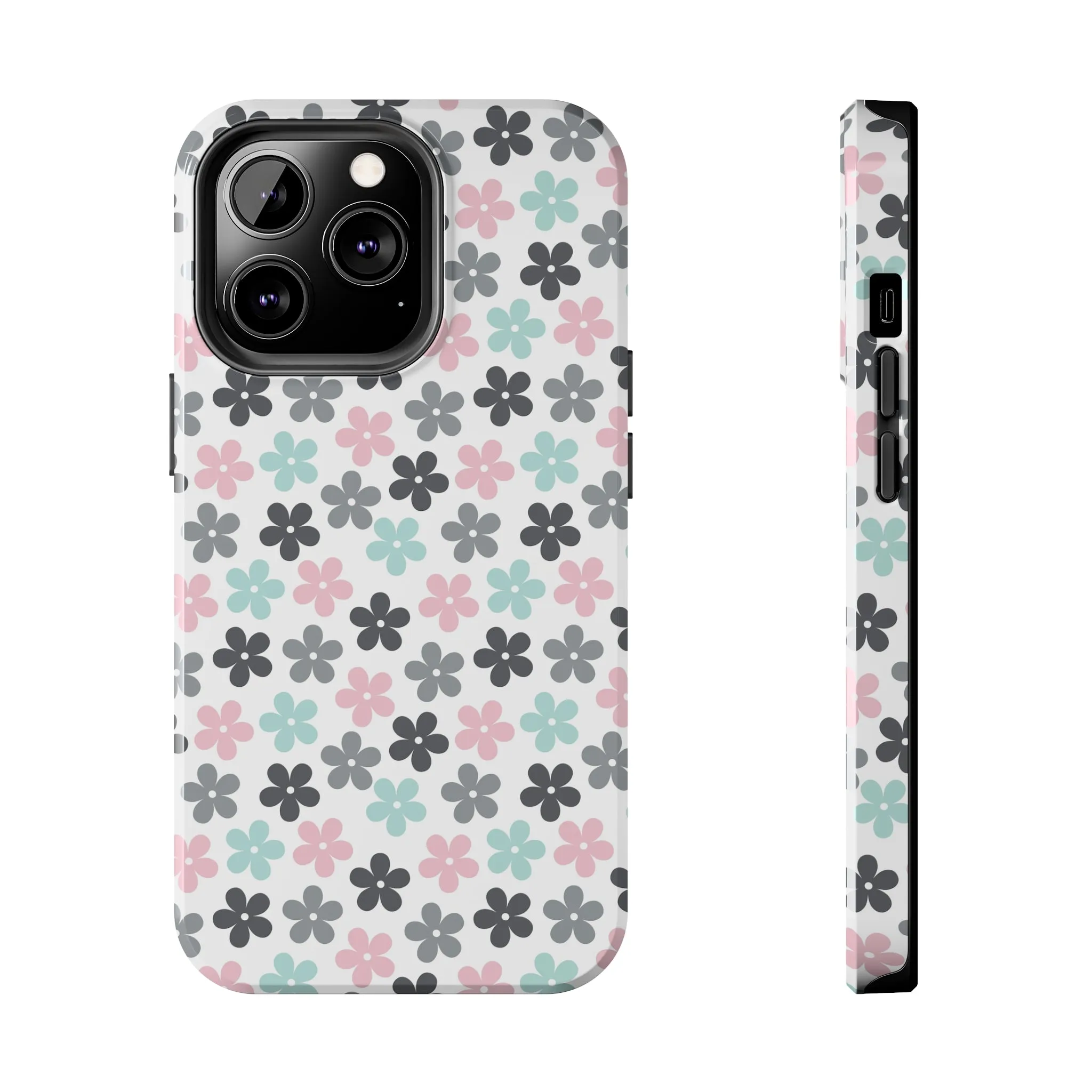 Pastel Groovy Flowers print design Tough Phone Case compatible with a large variety of iphone models