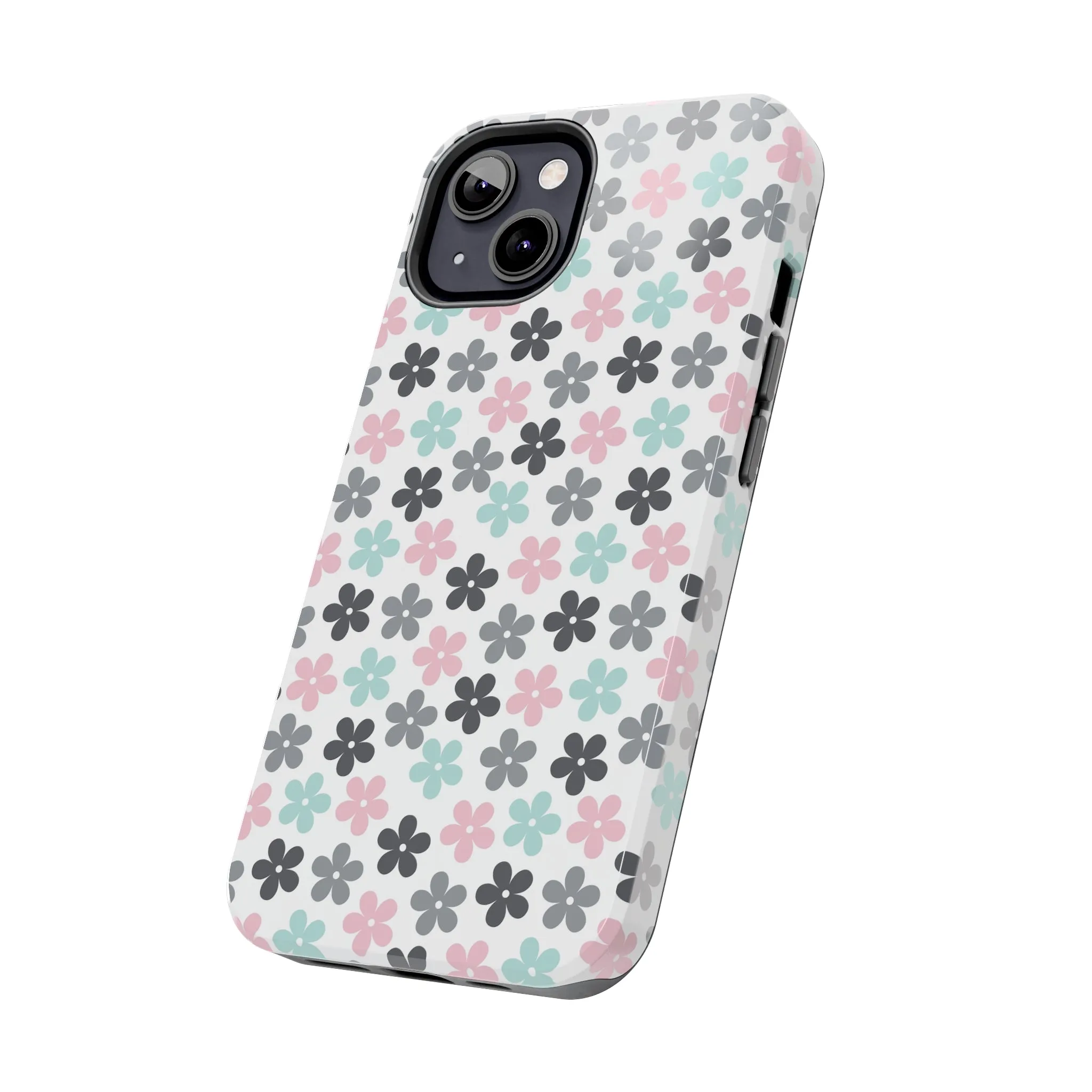 Pastel Groovy Flowers print design Tough Phone Case compatible with a large variety of iphone models